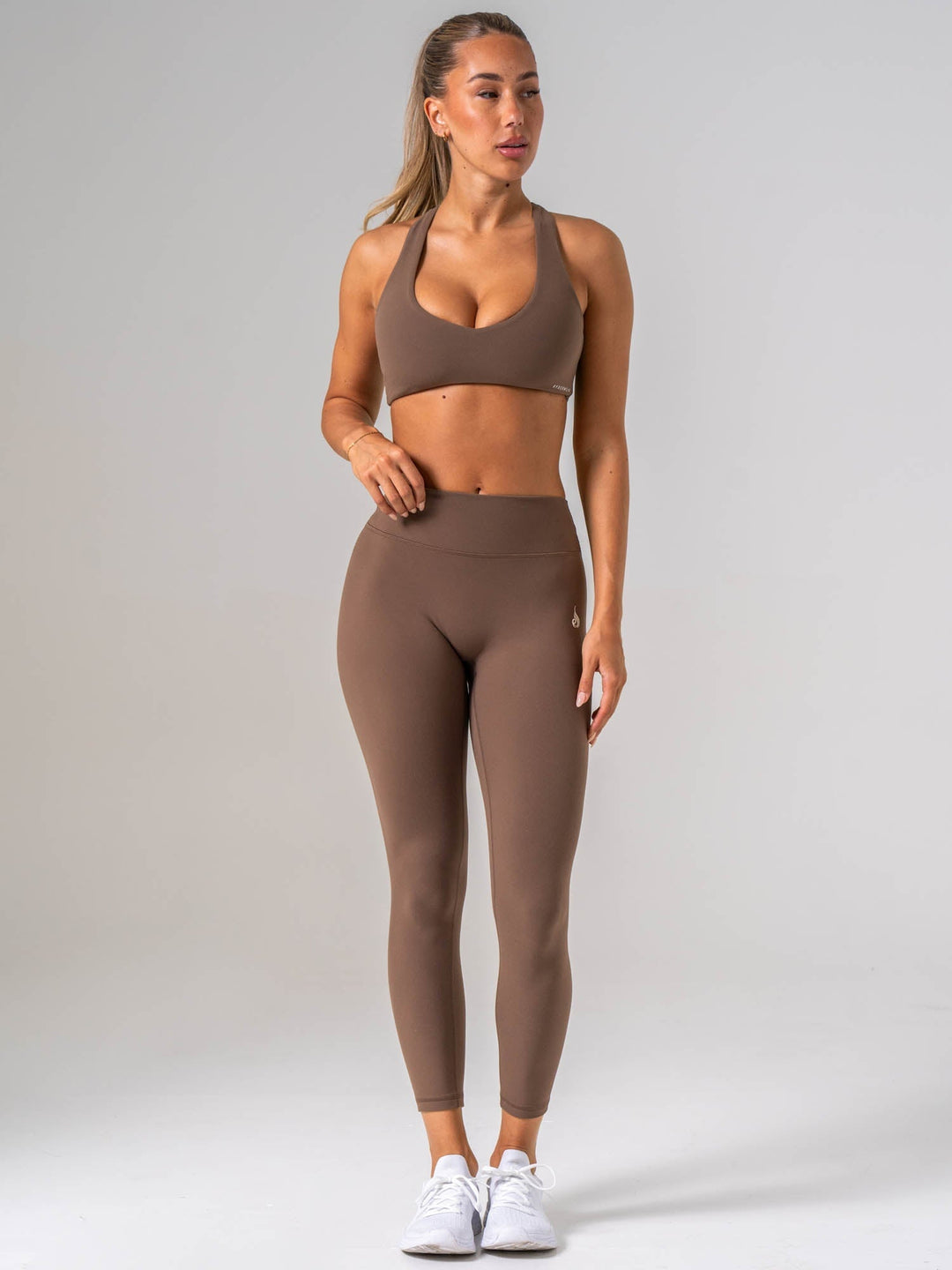 NKD Luxe Leggings - Chocolate Clothing Ryderwear 