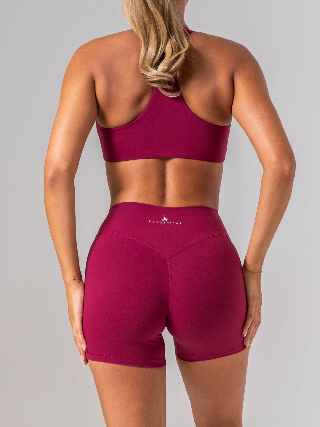 NKD Luxe Shorts - Wine Clothing Ryderwear 