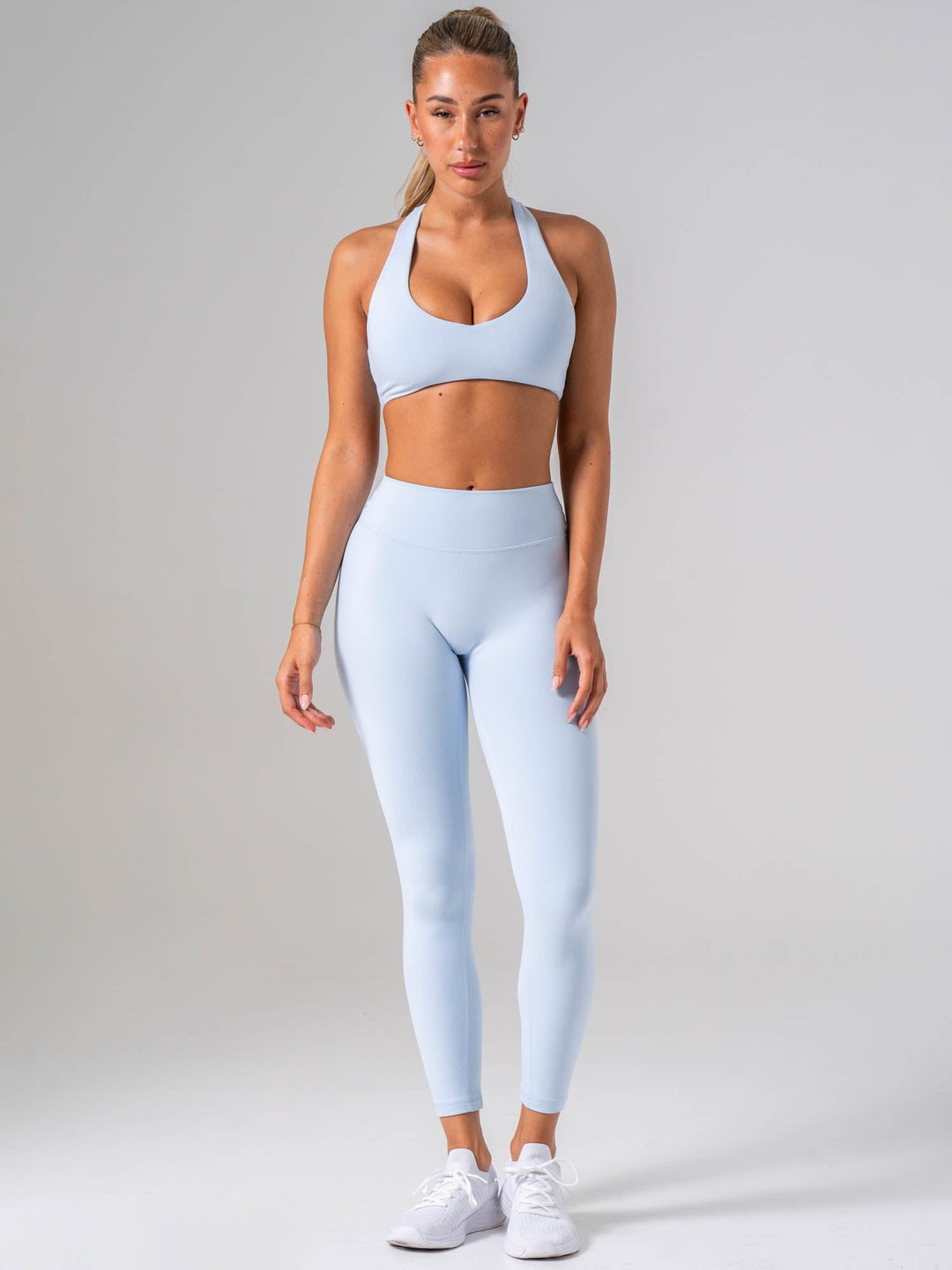 NKD Luxe V Neck Bra - Sky Blue Clothing Ryderwear 