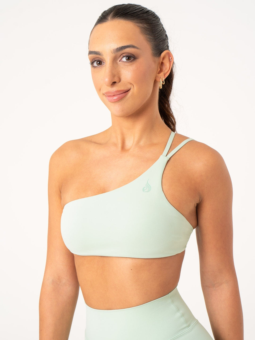 NKD One Shoulder Sports Bra - Cucumber Clothing Ryderwear 