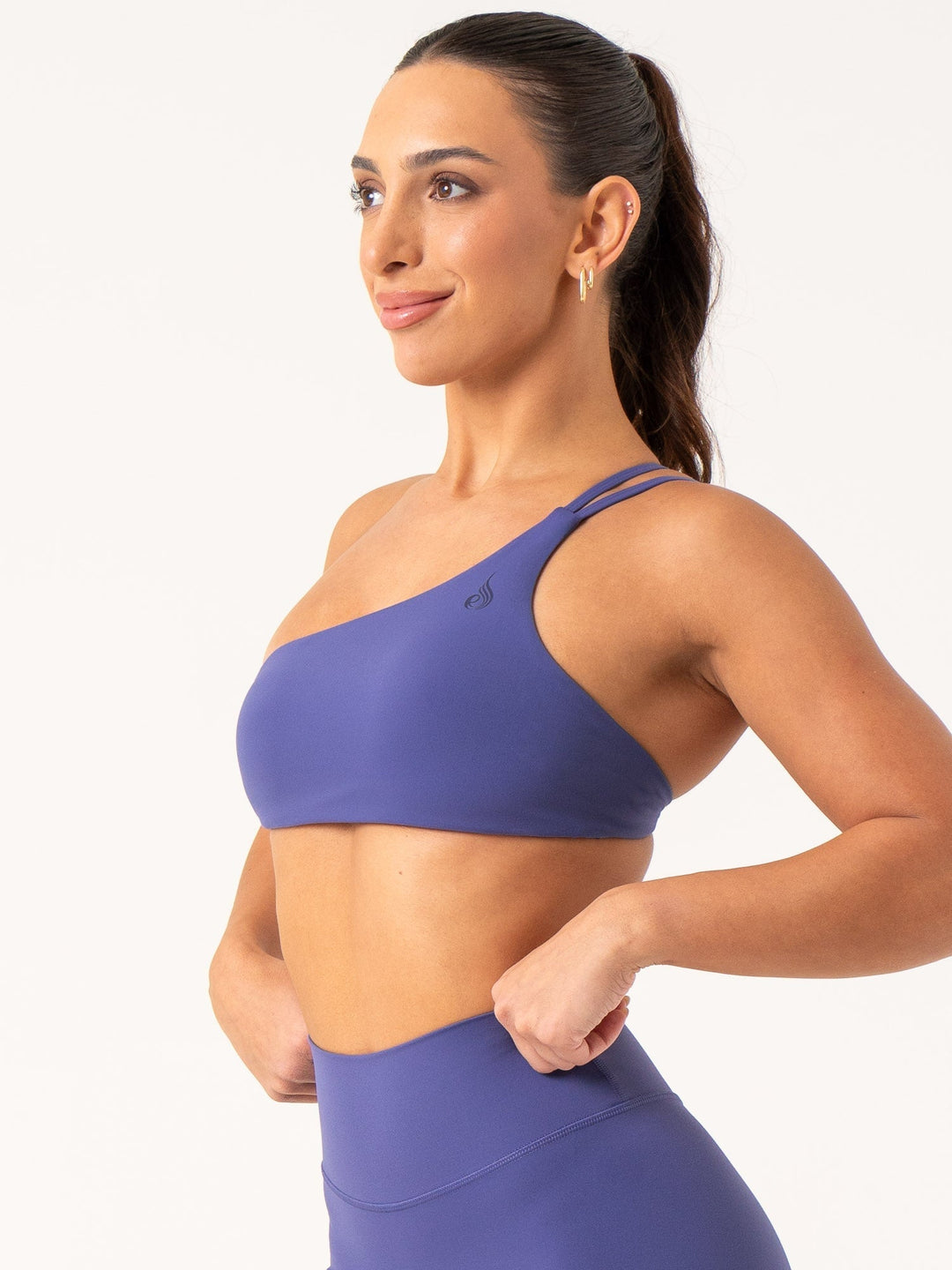 NKD One Shoulder Sports Bra - Indigo Clothing Ryderwear 