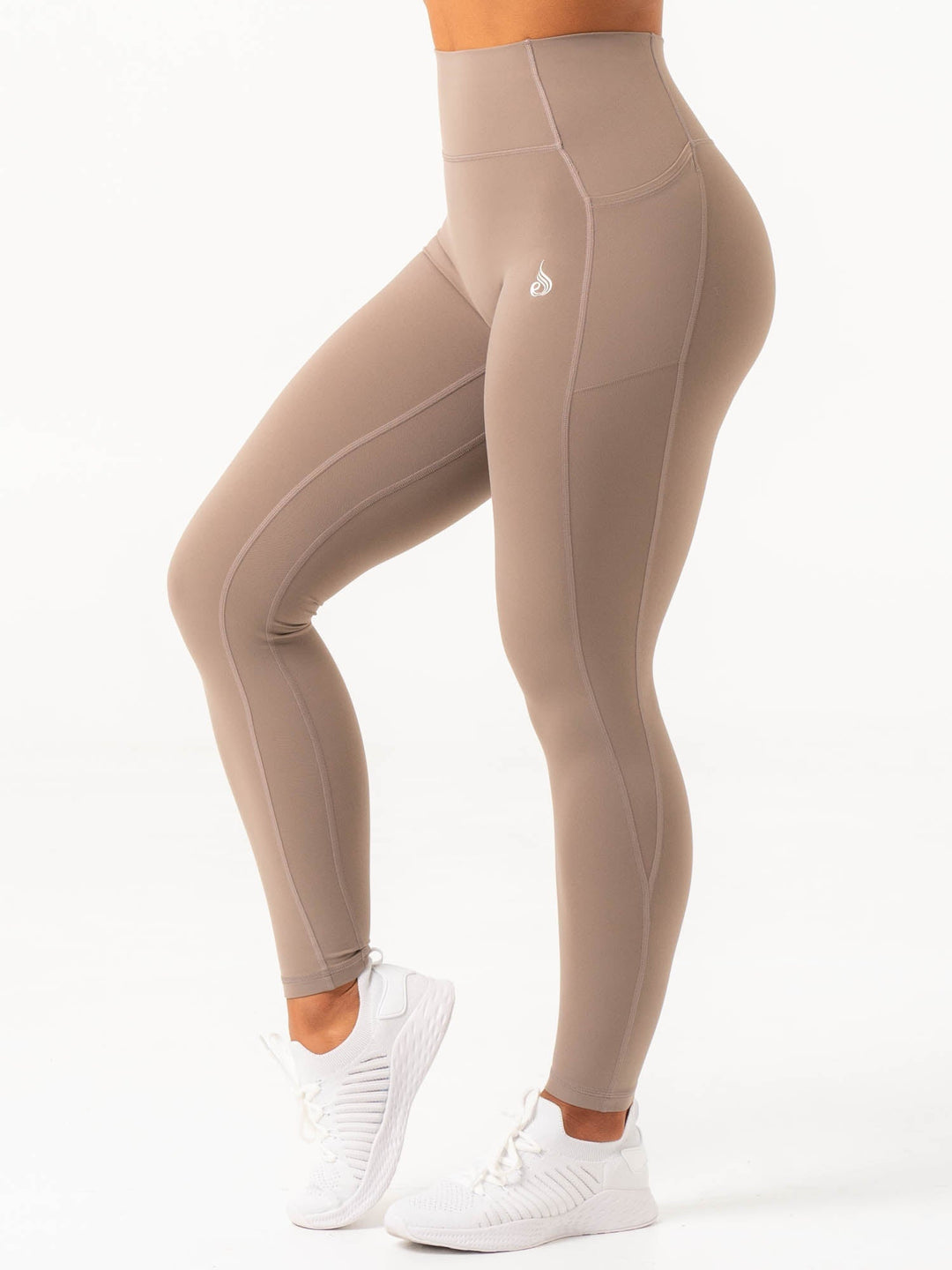 NKD Pocket Leggings - Taupe Clothing Ryderwear 