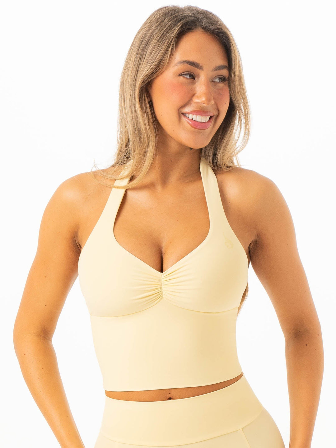 NKD Scrunch Halter Tank - Limoncello Clothing Ryderwear 