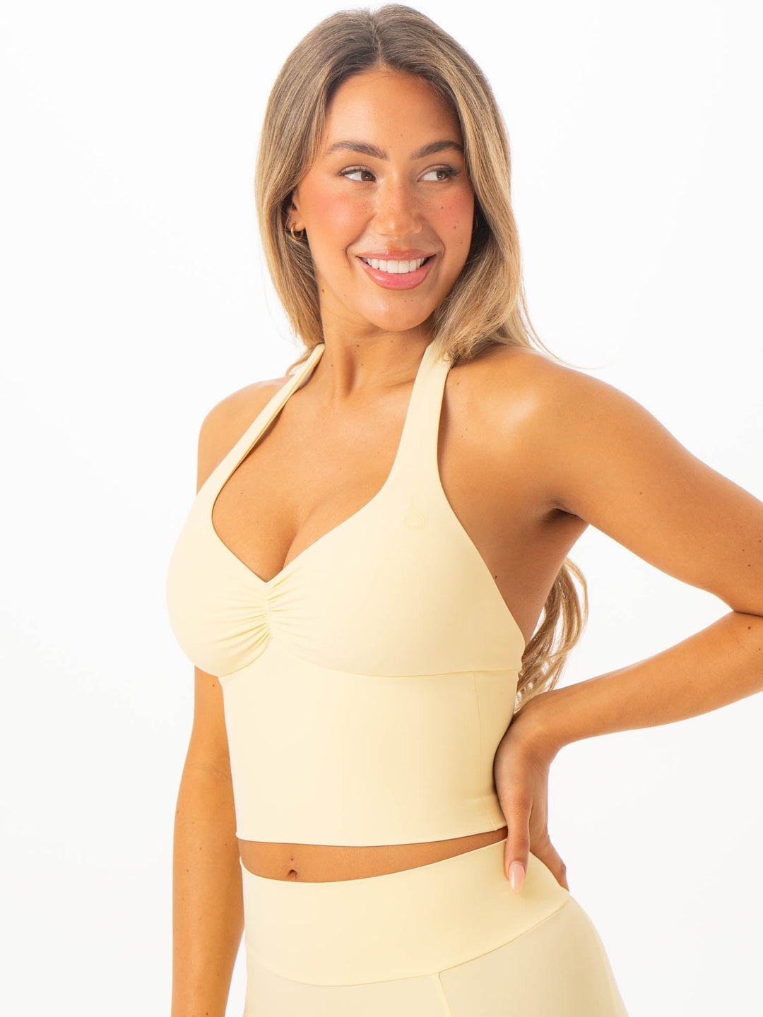 NKD Scrunch Halter Tank - Limoncello Clothing Ryderwear 