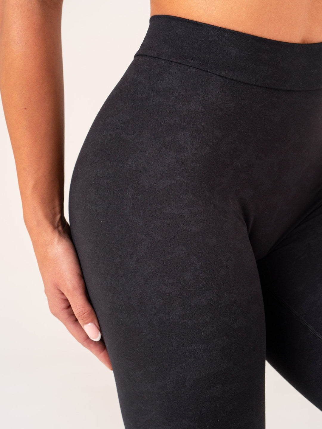 NKD Stonewash V Scrunch Leggings - Black Stonewash Clothing Ryderwear