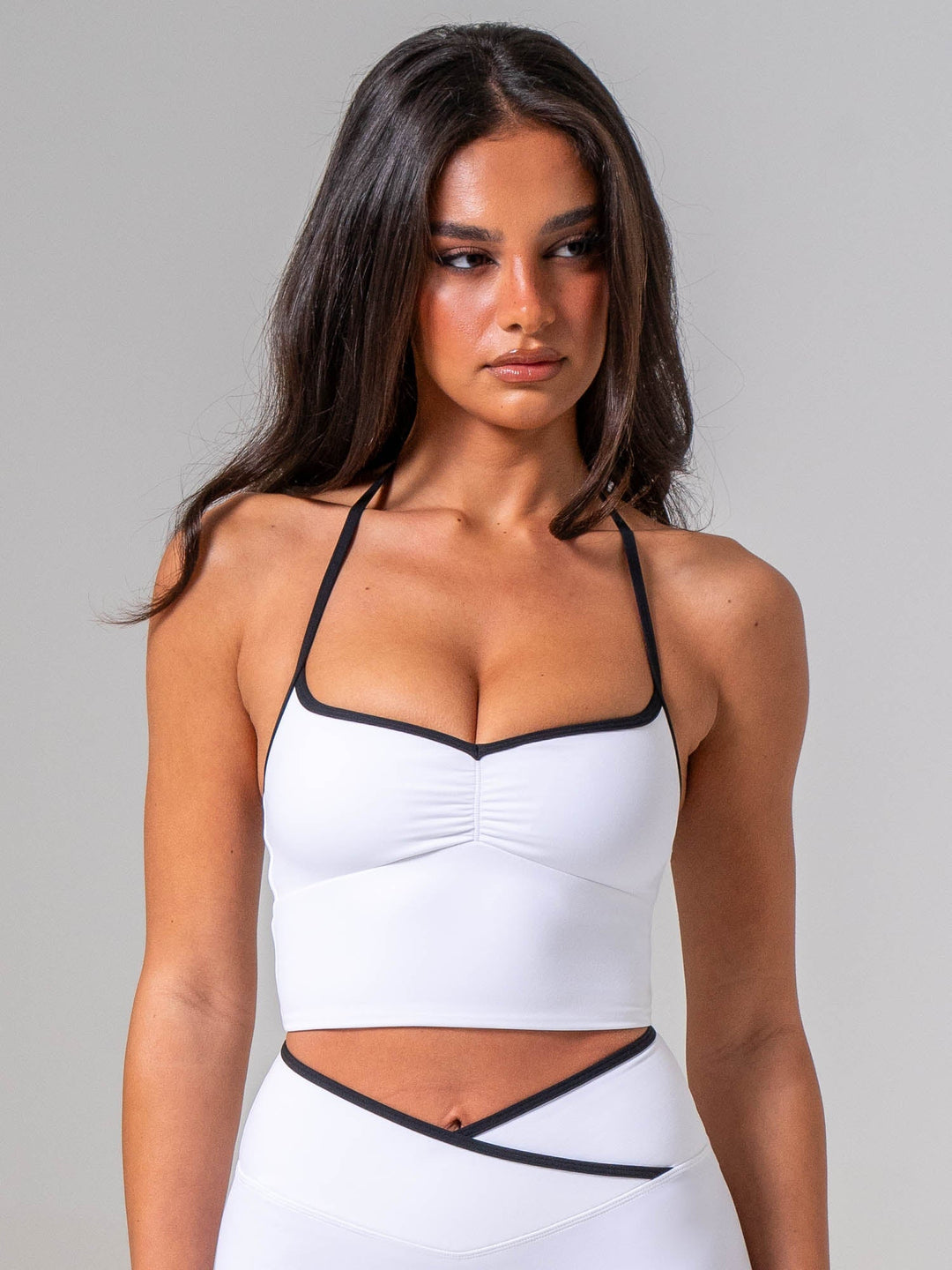 NKD Sweetheart Contrast Tank - White/black Clothing Ryderwear 