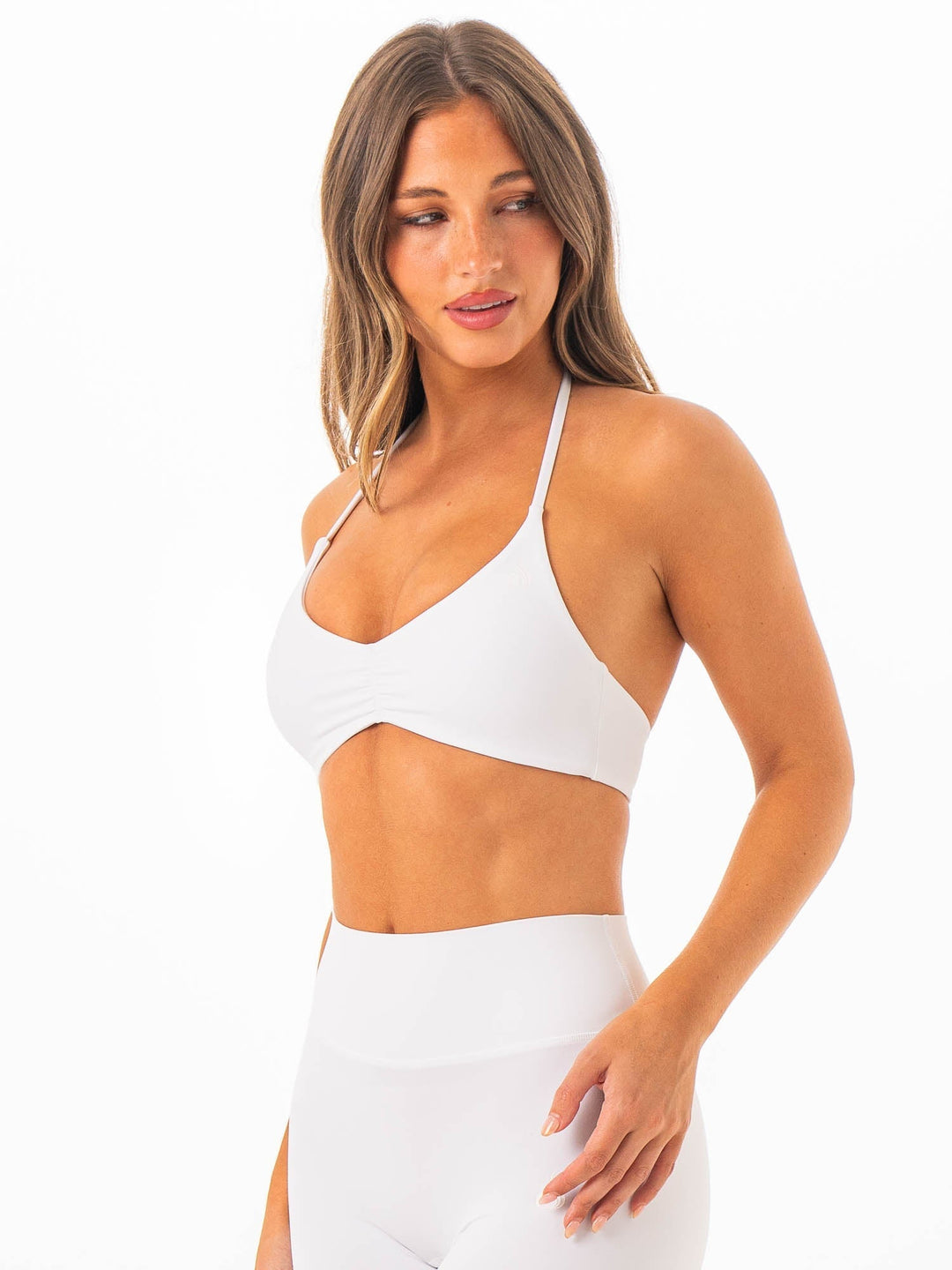 NKD Sweetheart Halter Bra - White Clothing Ryderwear 