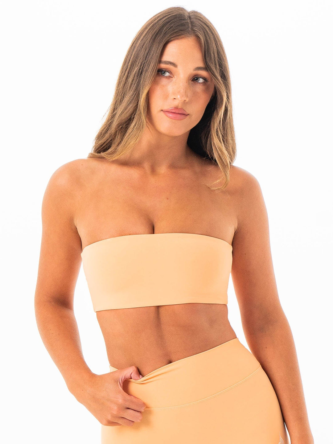 NKD Twist Bandeau - Peach Clothing Ryderwear 