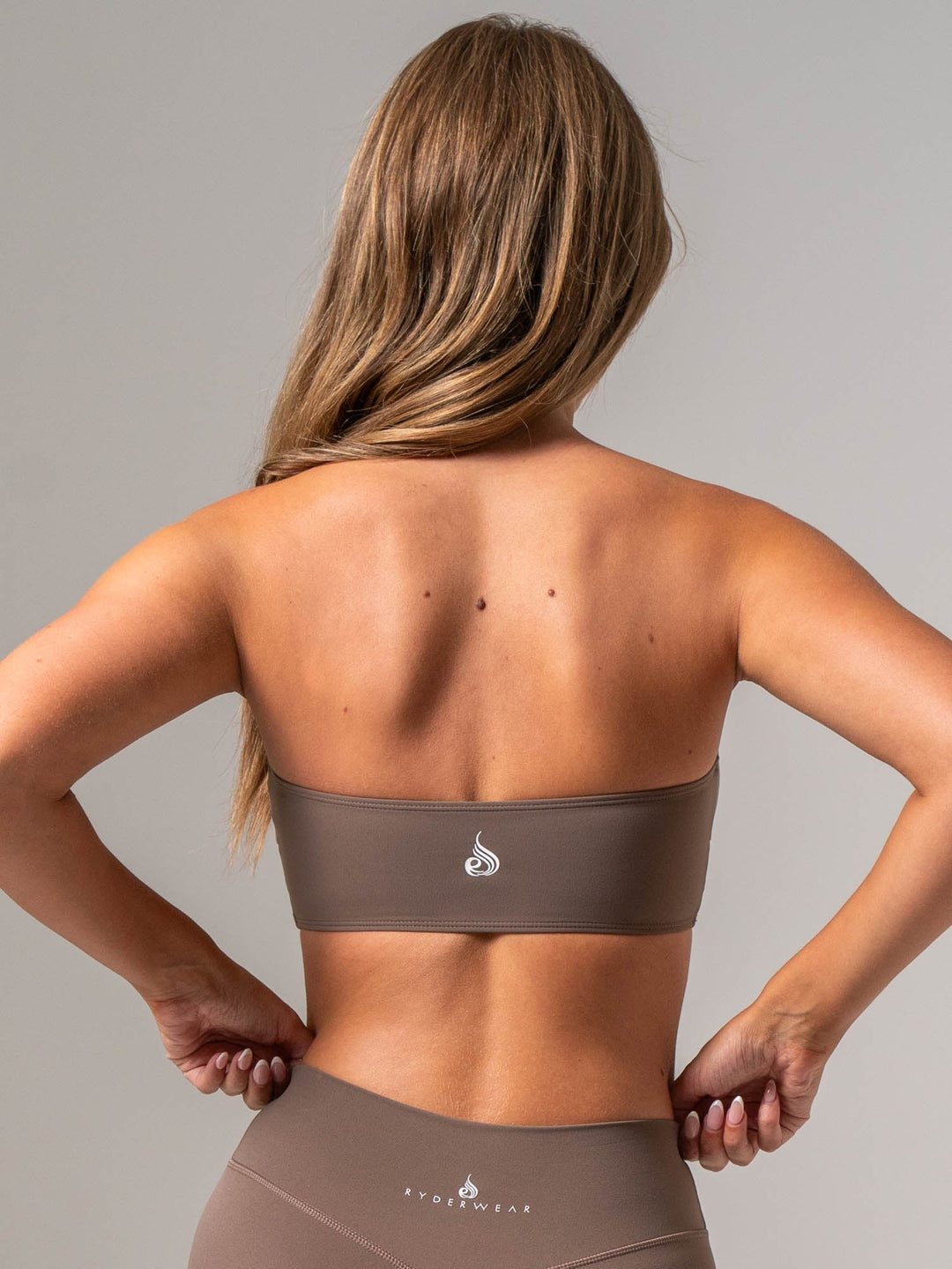 NKD Twist Front Bandeau - Cocoa Clothing Ryderwear 
