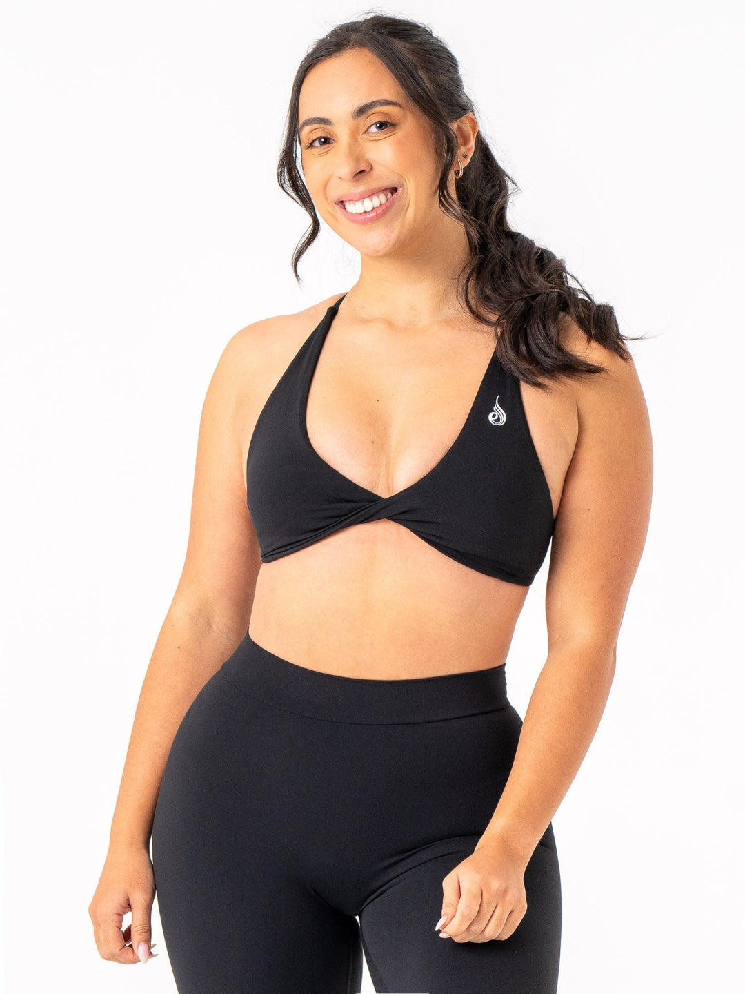 NKD Twist Sports Bra - Black Clothing Ryderwear 