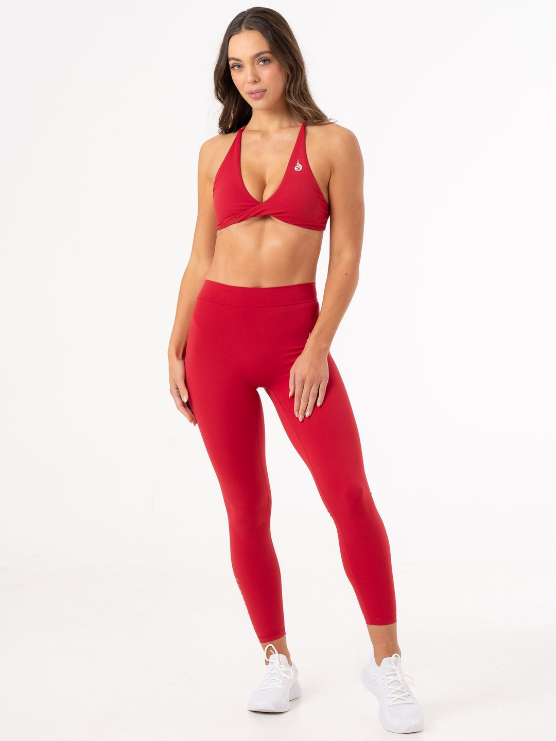 NKD Twist Sports Bra - Cherry Red Clothing Ryderwear 