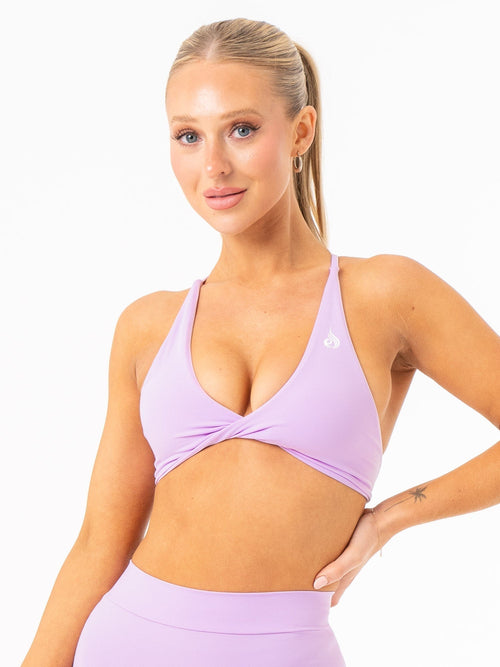 NKD Twist Sports Bra Lilac