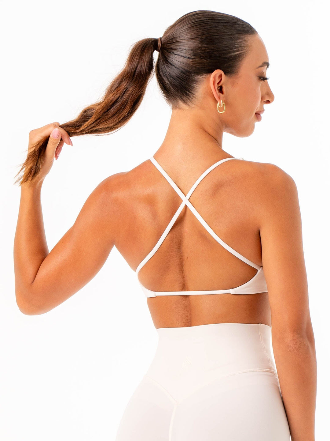 NKD Twist Sports Bra - Off White Clothing Ryderwear 
