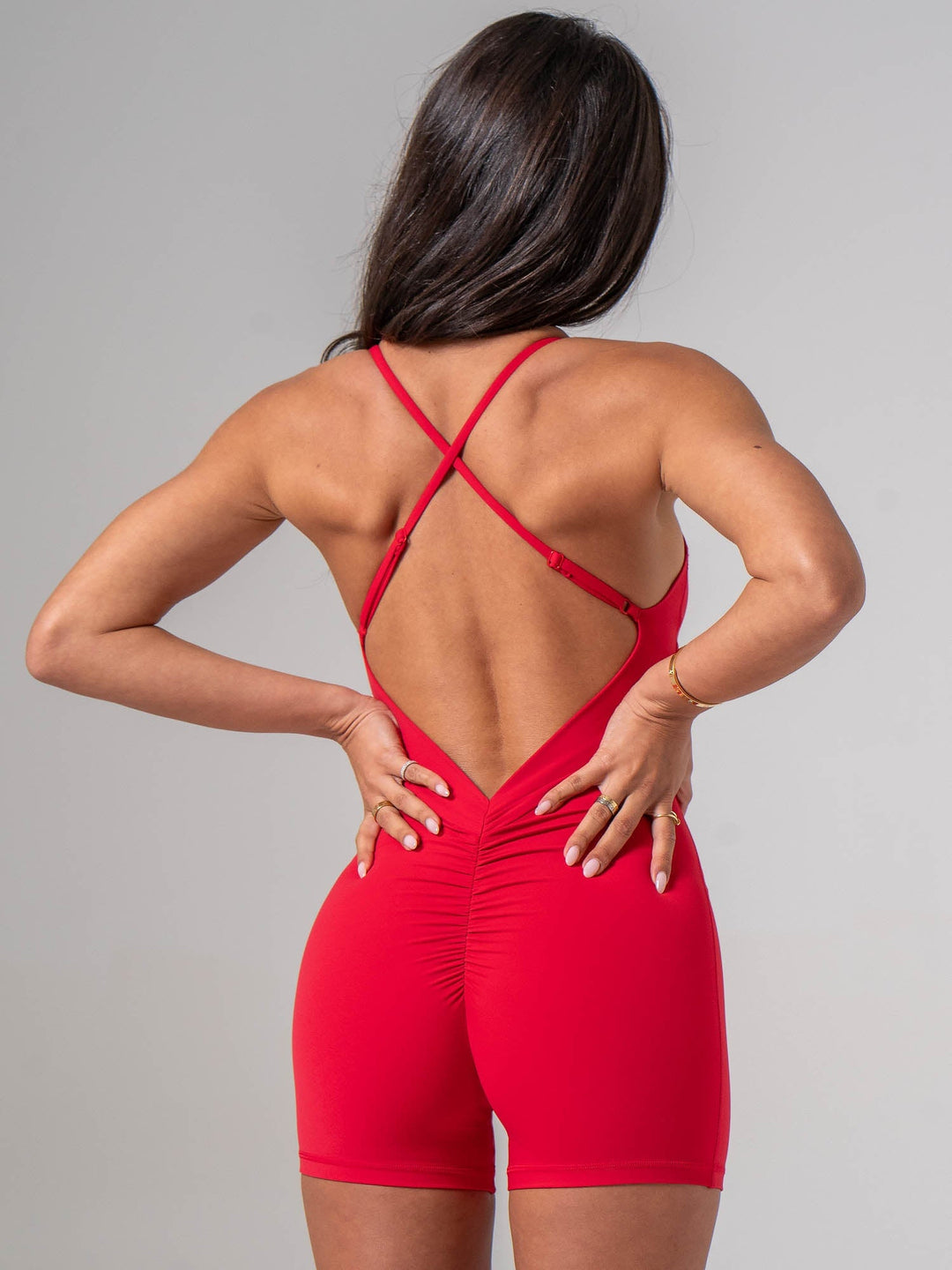 NKD V Scrunch Bodysuit - Cherry Clothing Ryderwear 