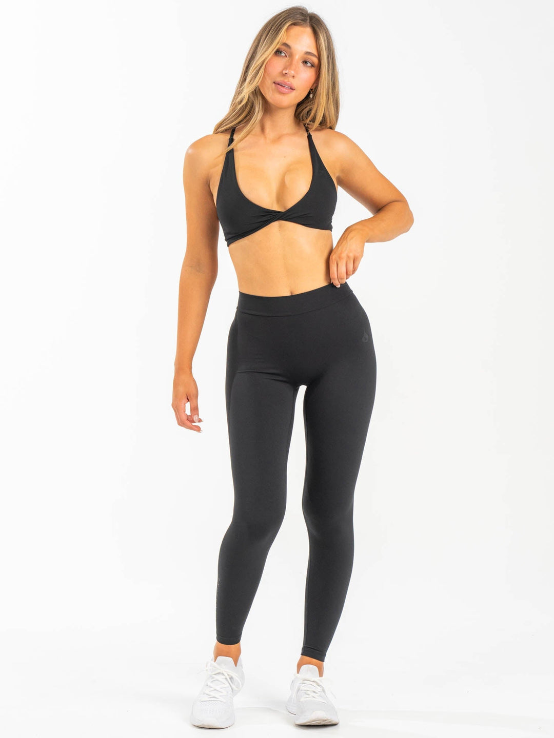 NKD V Scrunch Leggings - Black Clothing Ryderwear 