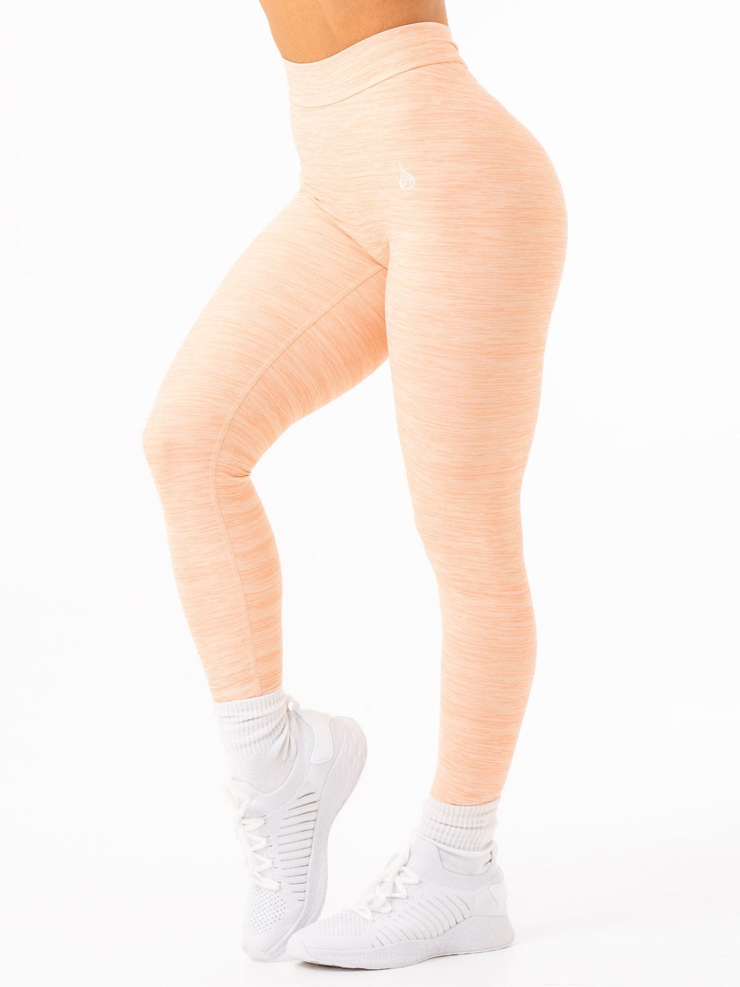 NKD V Scrunch Leggings - Blush Marl Clothing Ryderwear 