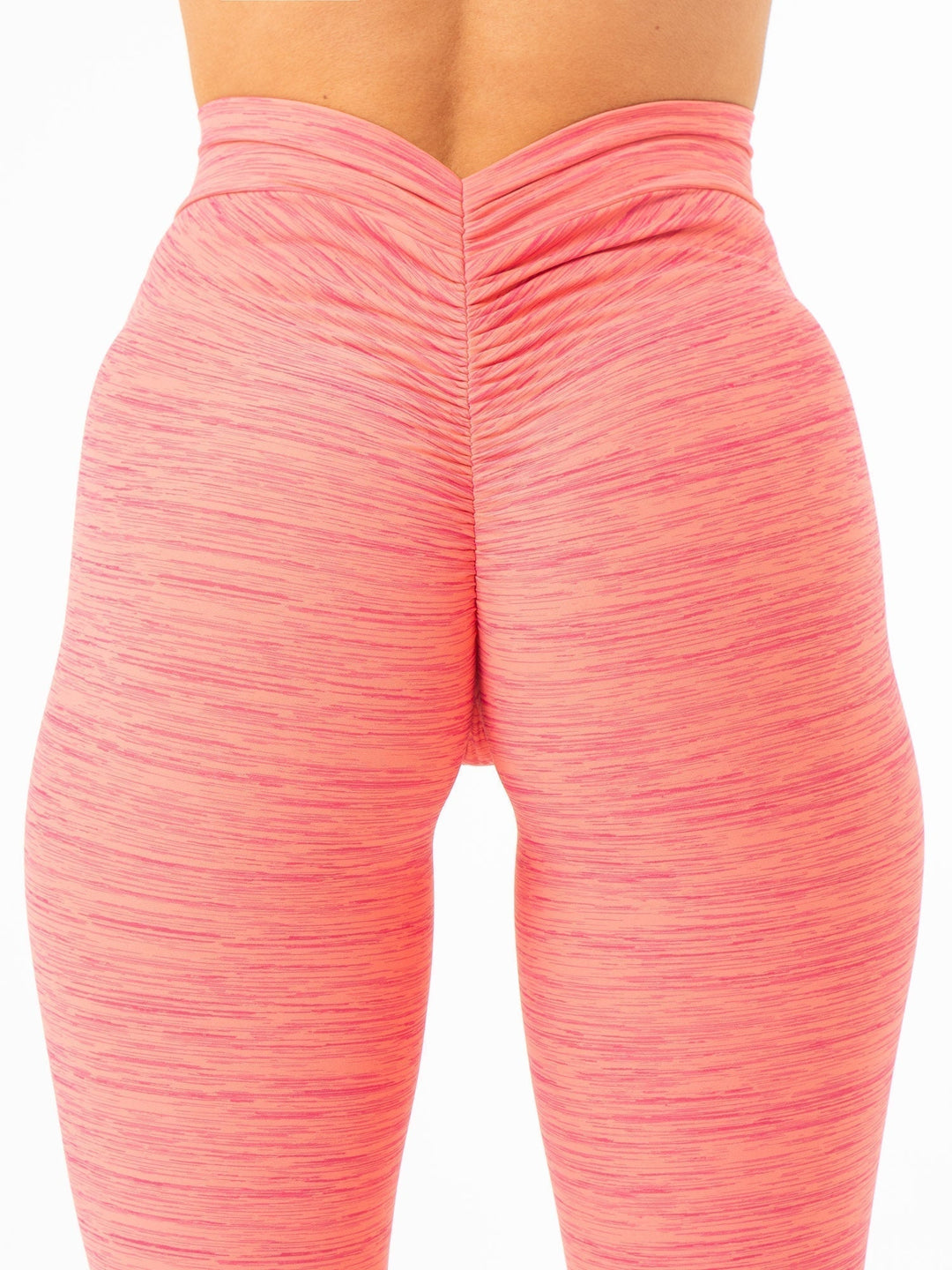 NKD V Scrunch Leggings - Coral Marl Clothing Ryderwear 