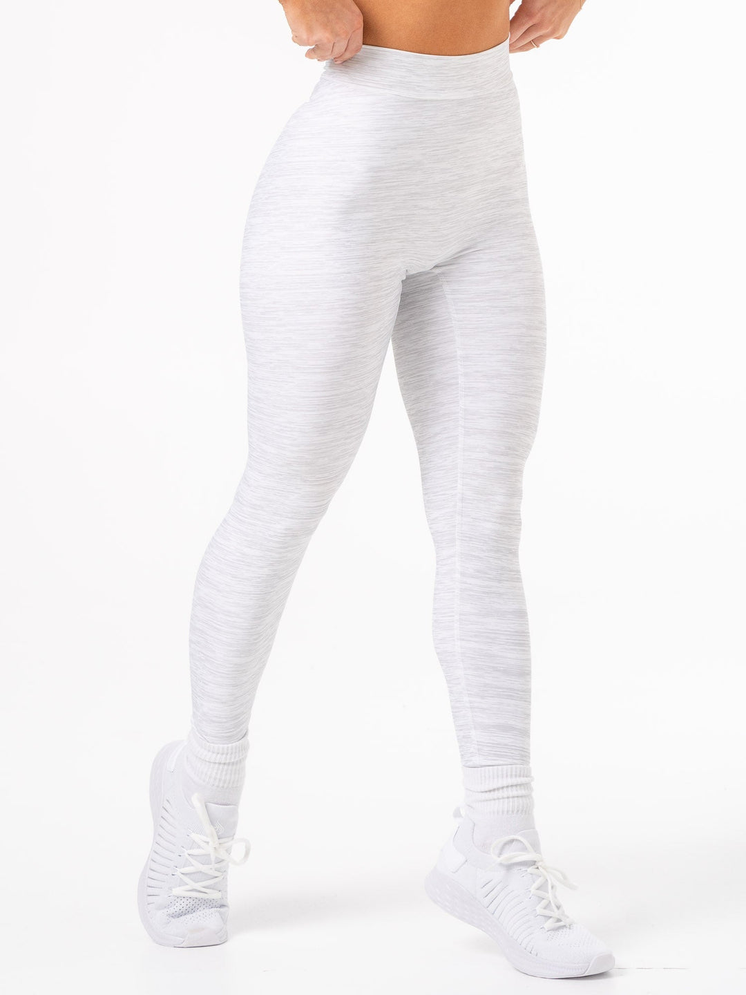 NKD V Scrunch Leggings - Grey Marl Clothing Ryderwear 