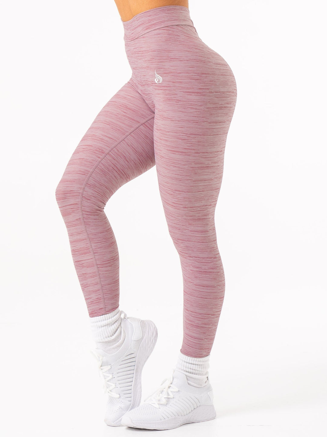 NKD V Scrunch Leggings - Mauve Marl Clothing Ryderwear 