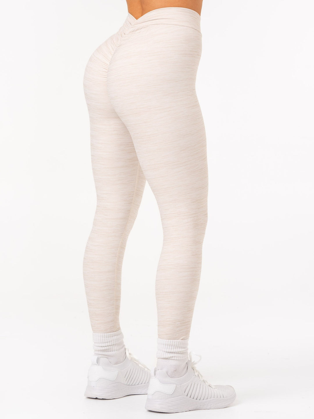 NKD V Scrunch Leggings - Oat Marl Clothing Ryderwear 