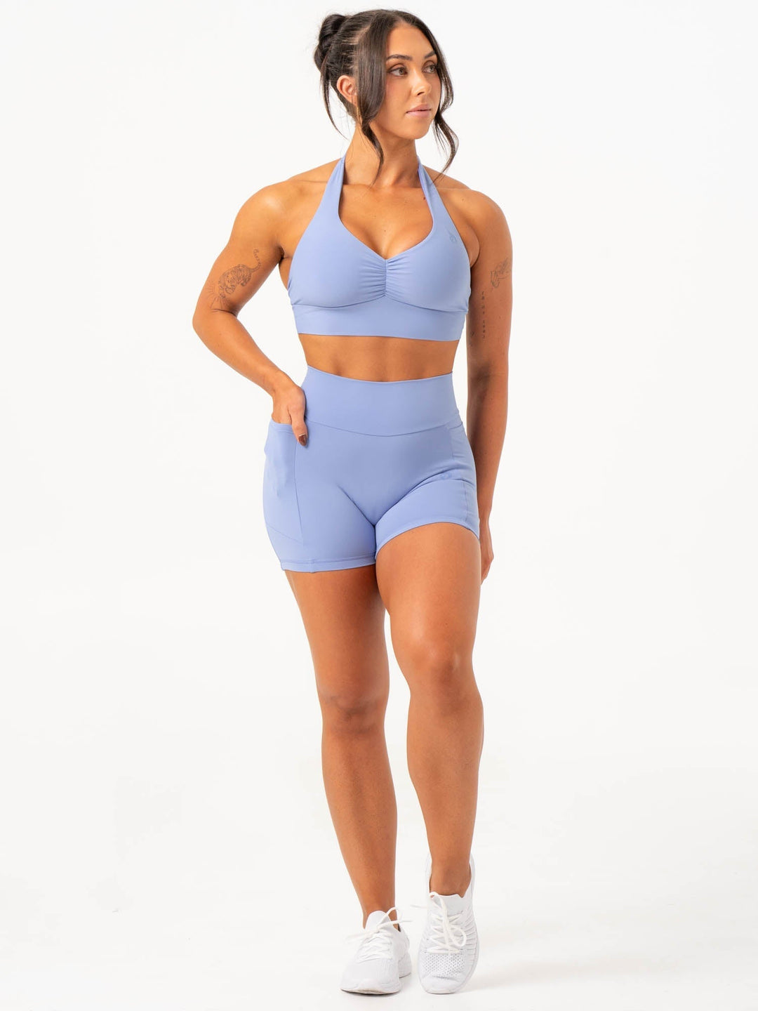 NKD V Scrunch Pocket Shorts - Dreamy Blue Clothing Ryderwear 