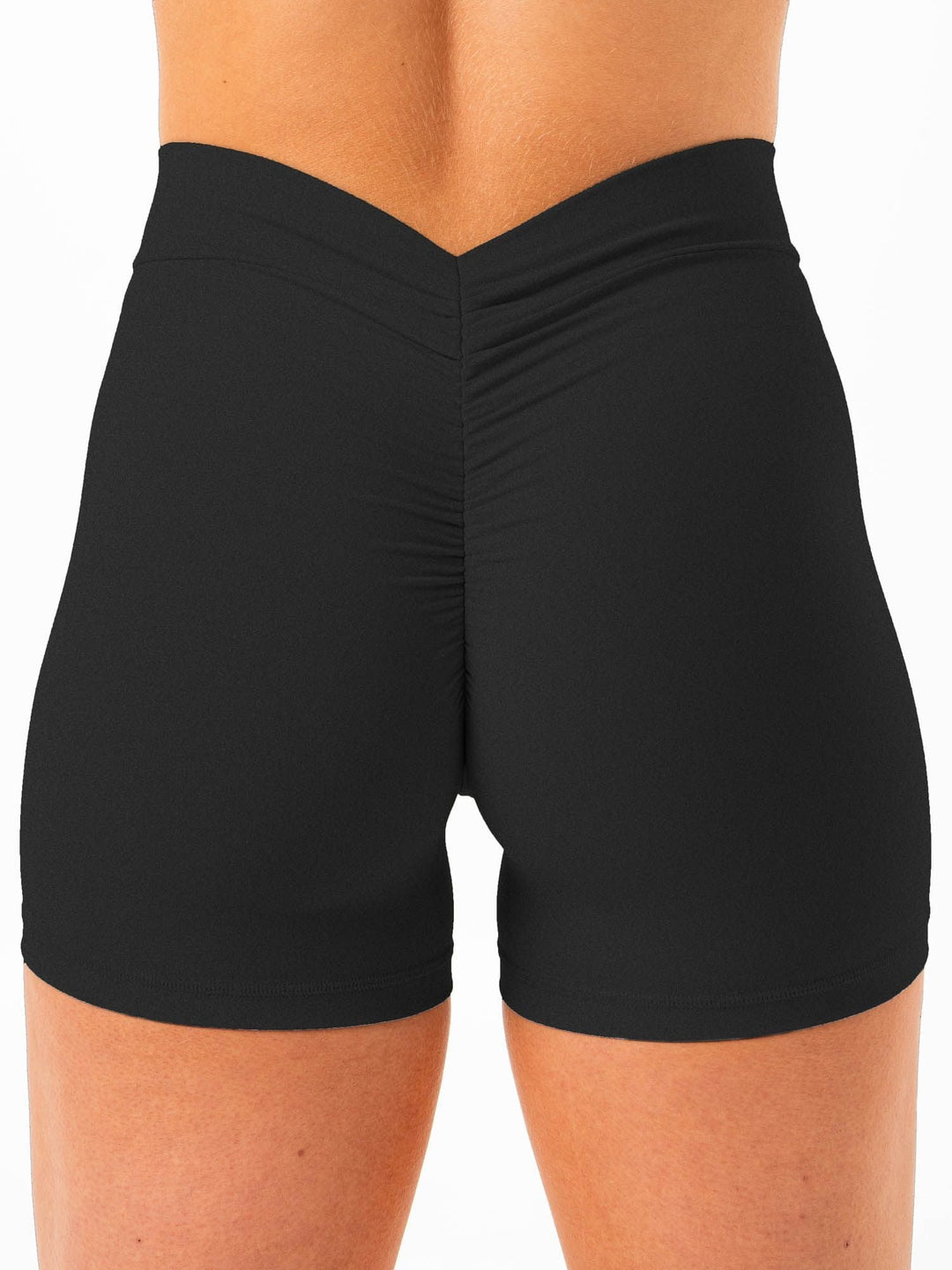 NKD V Scrunch Shorts - Faded Black Clothing Ryderwear 