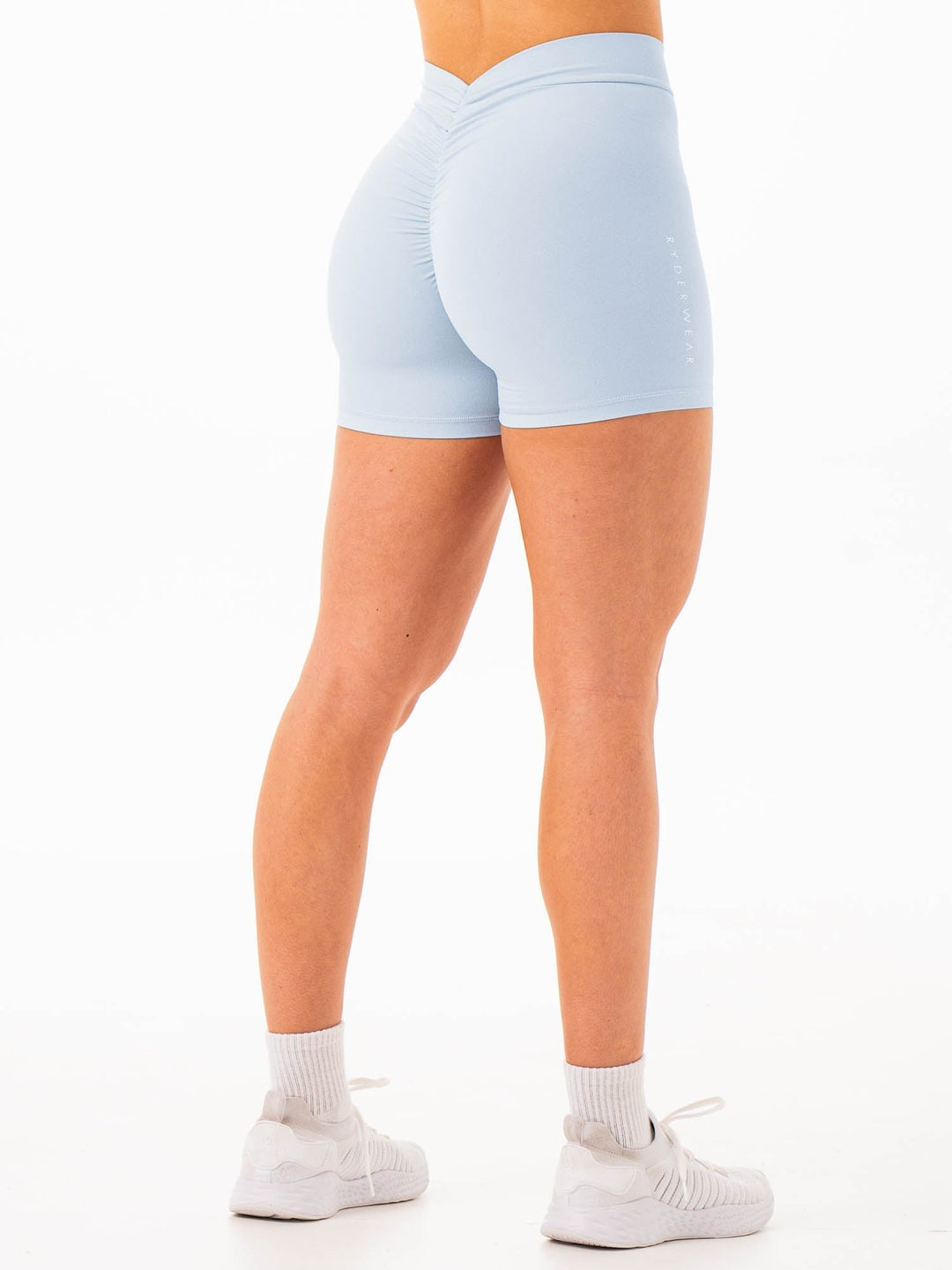 NKD V Scrunch Shorts - Sky Blue Clothing Ryderwear 