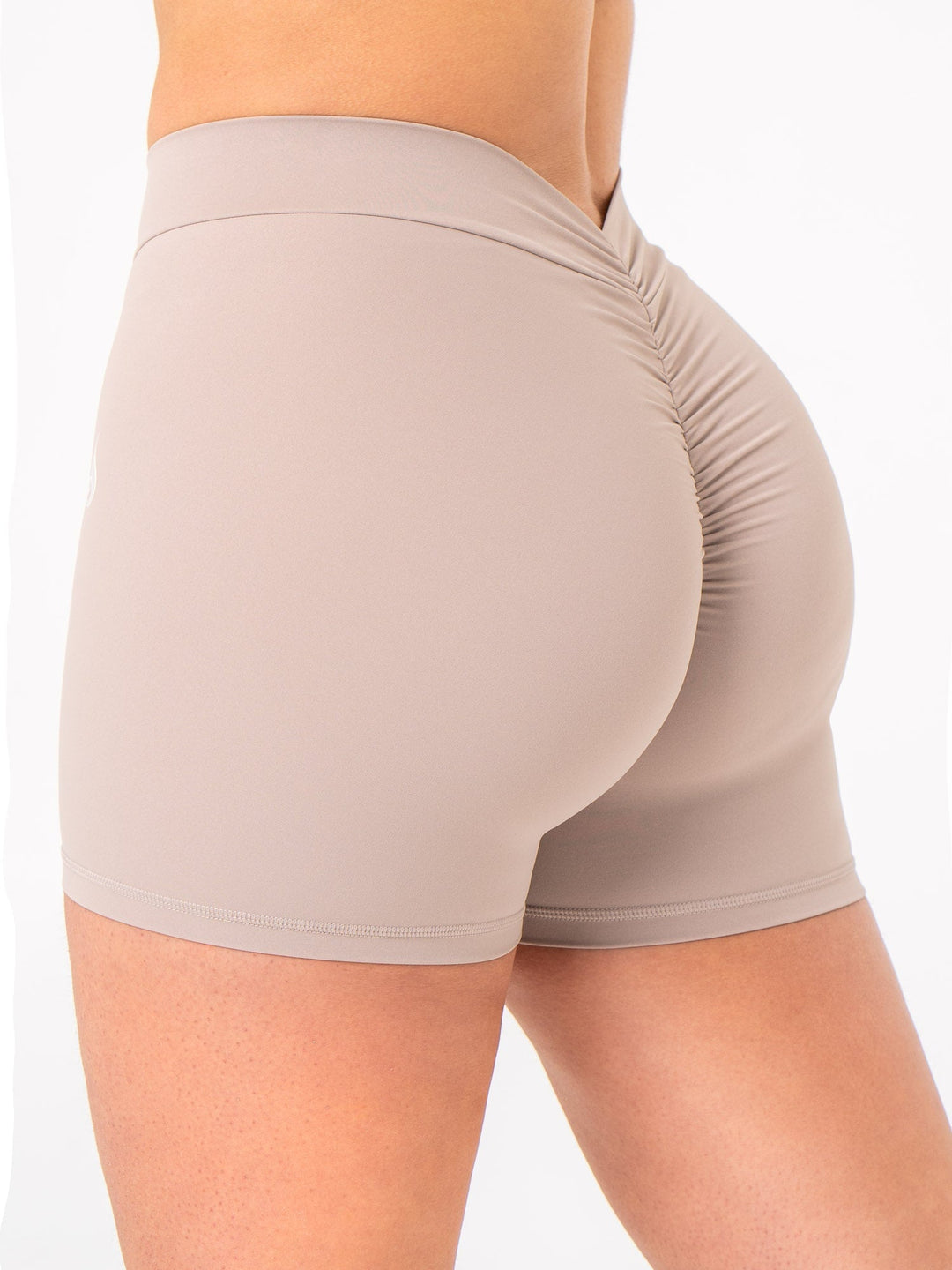 NKD V Scrunch Shorts - Taupe Clothing Ryderwear 