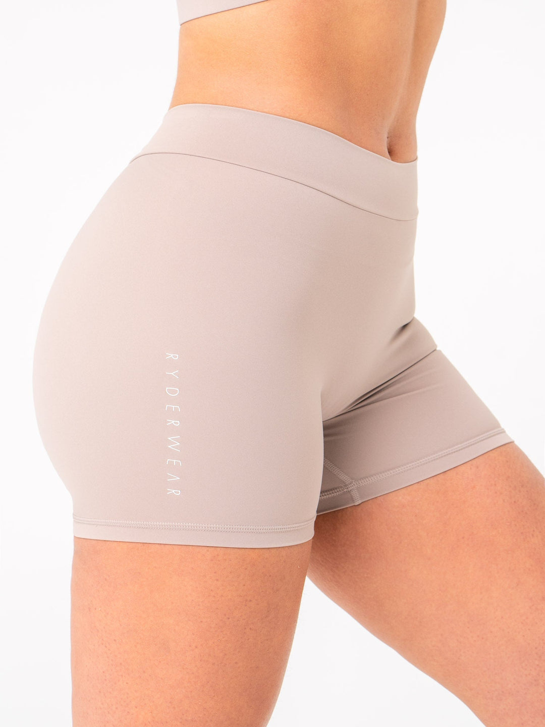 NKD V Scrunch Shorts - Taupe Clothing Ryderwear 