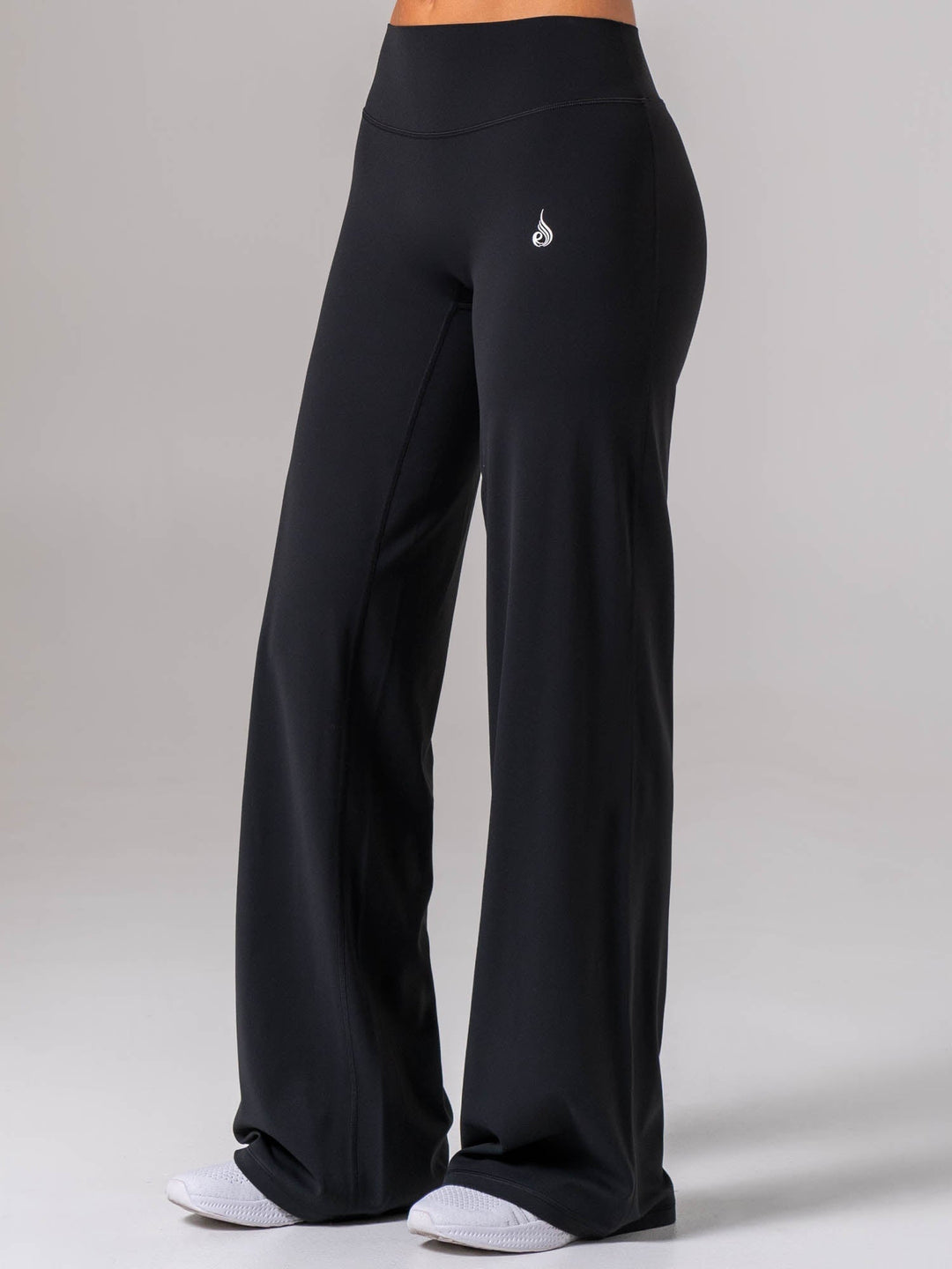 NKD Wide Leg Leggings - Black Clothing Ryderwear 