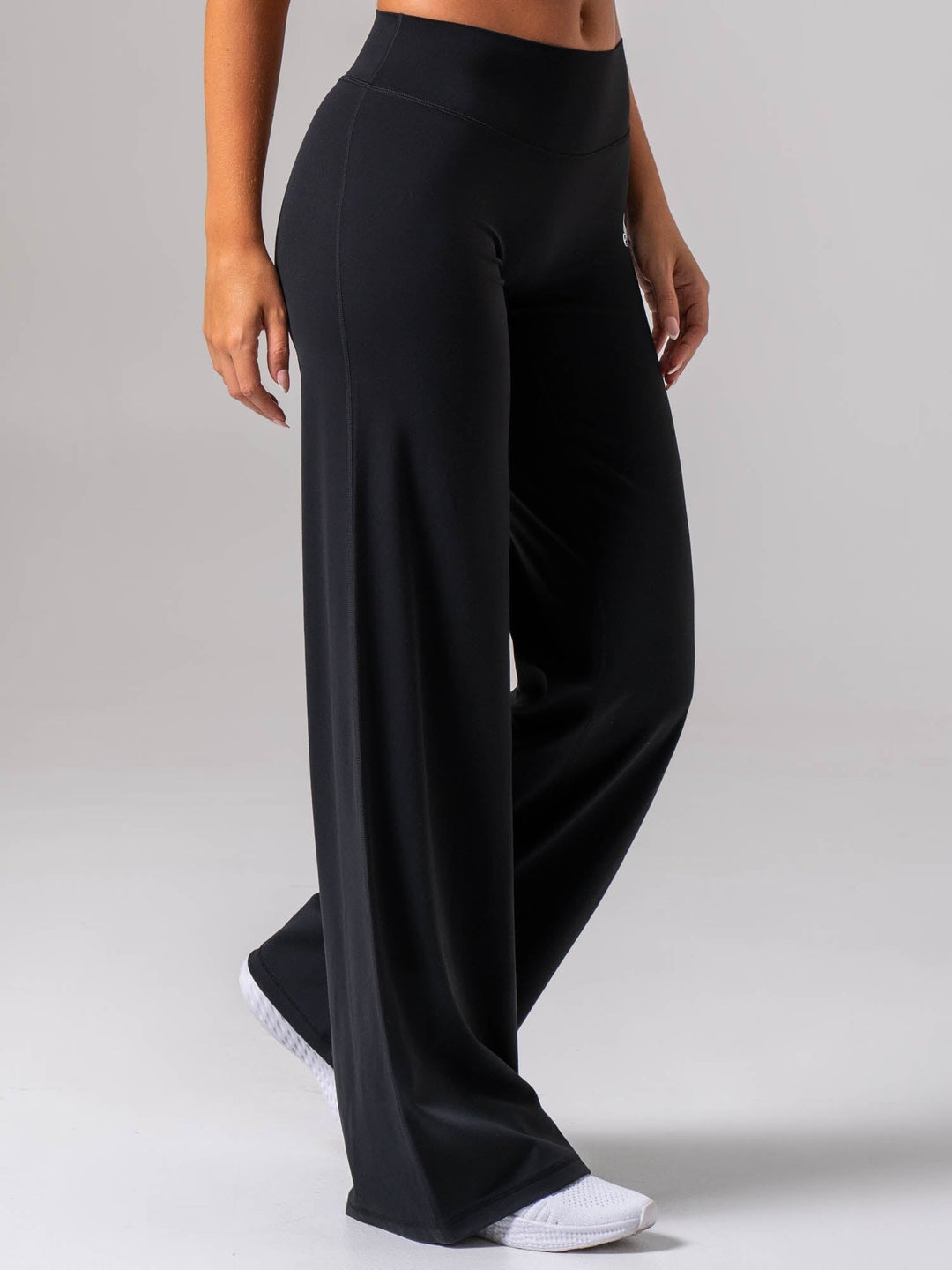 NKD Wide Leg Leggings - Black Clothing Ryderwear 