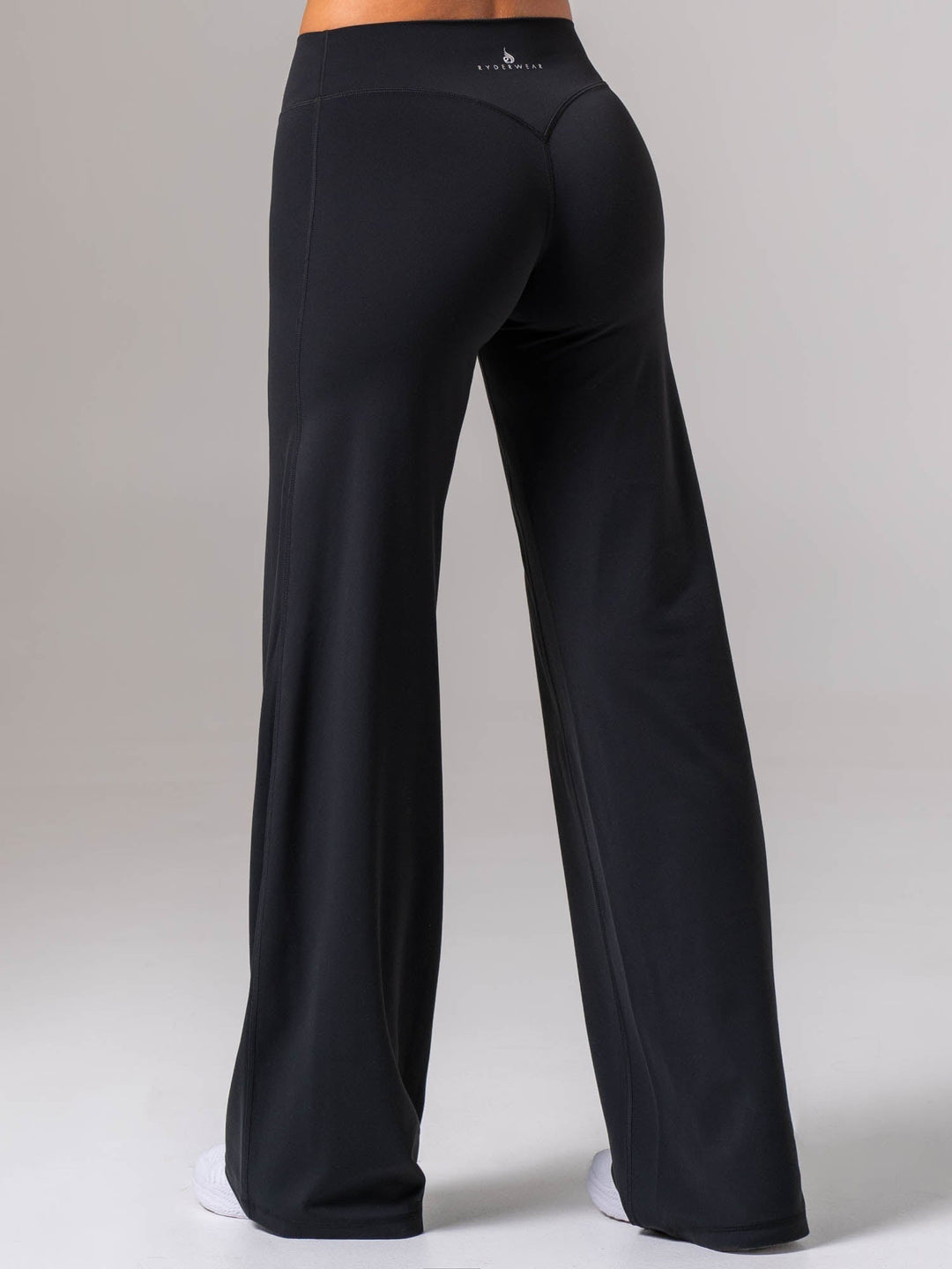 NKD Wide Leg Leggings - Black Clothing Ryderwear 
