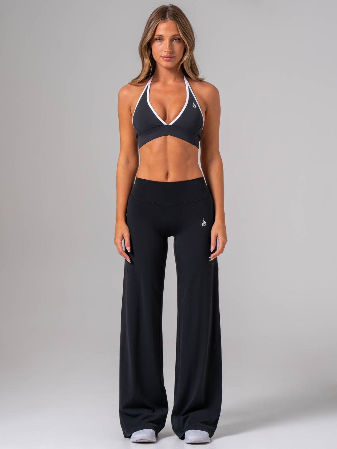 NKD Wide Leg Leggings - Black Clothing Ryderwear 