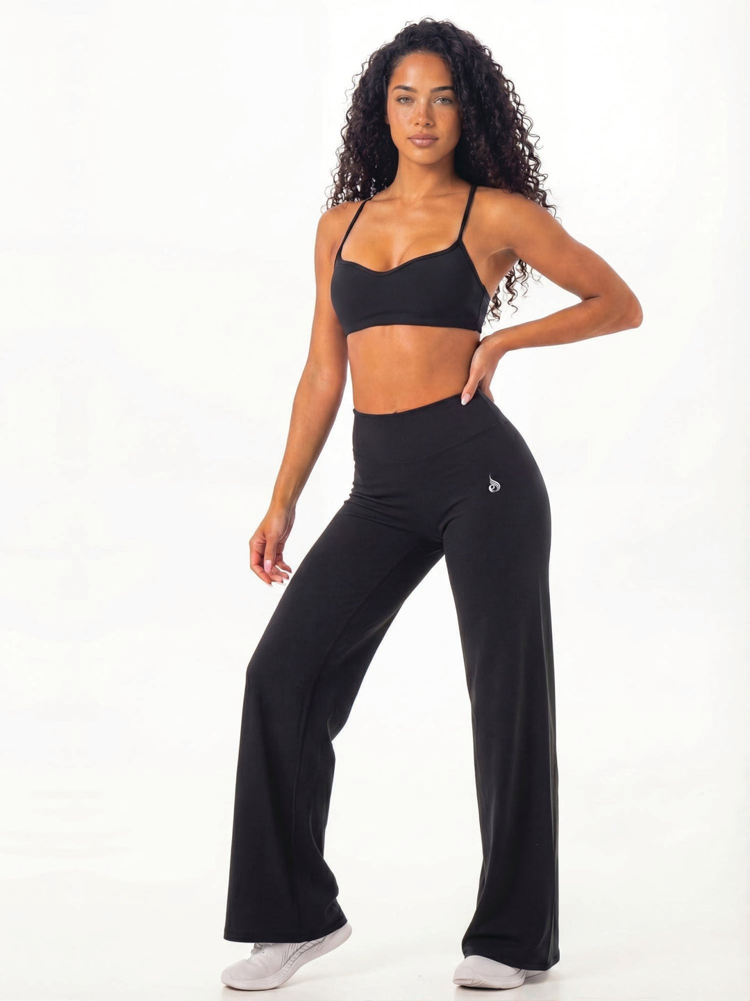 NKD Wide Leggings - Black Clothing Ryderwear 