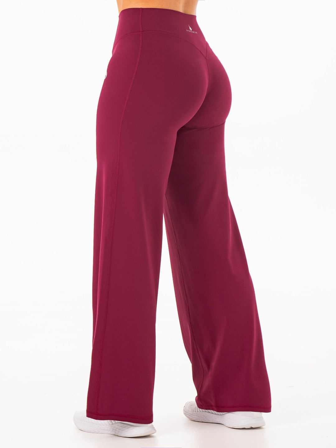 NKD Wide Leggings - Wine Clothing Ryderwear 