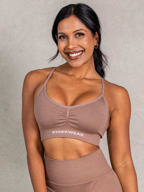 NRG Seamless Sports Bra Almond