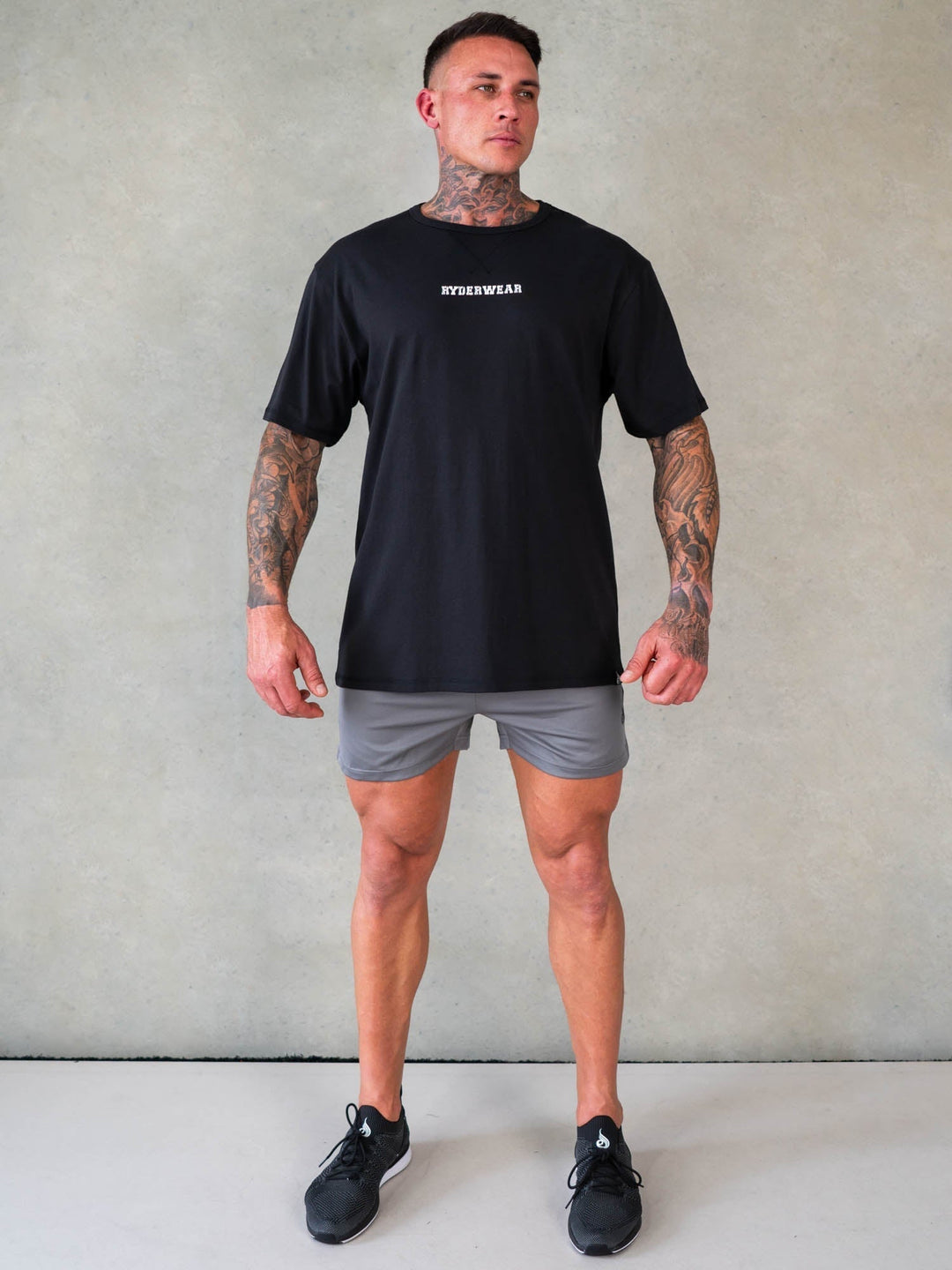 Octane T-Shirt - Faded Black Clothing Ryderwear