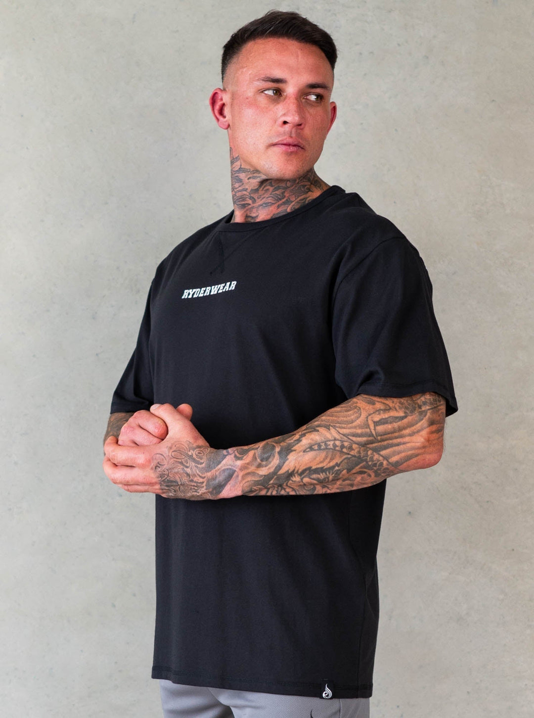 Octane T-Shirt - Faded Black Clothing Ryderwear