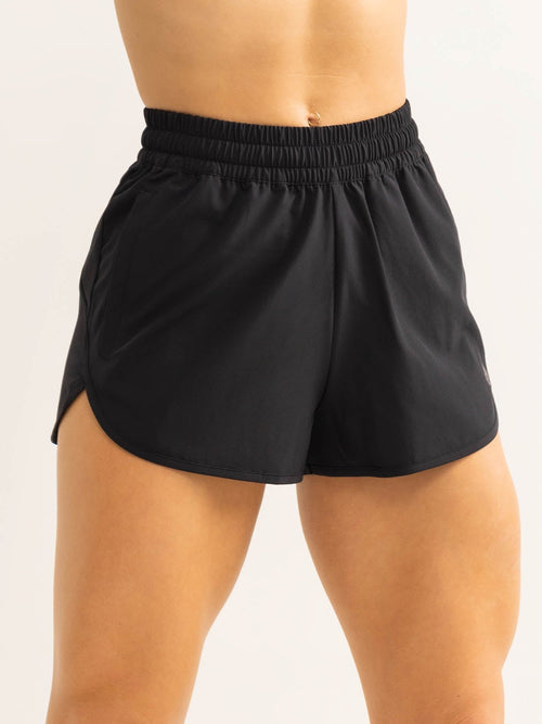 Stylish Black High-Rise Gym Shorts for Women
