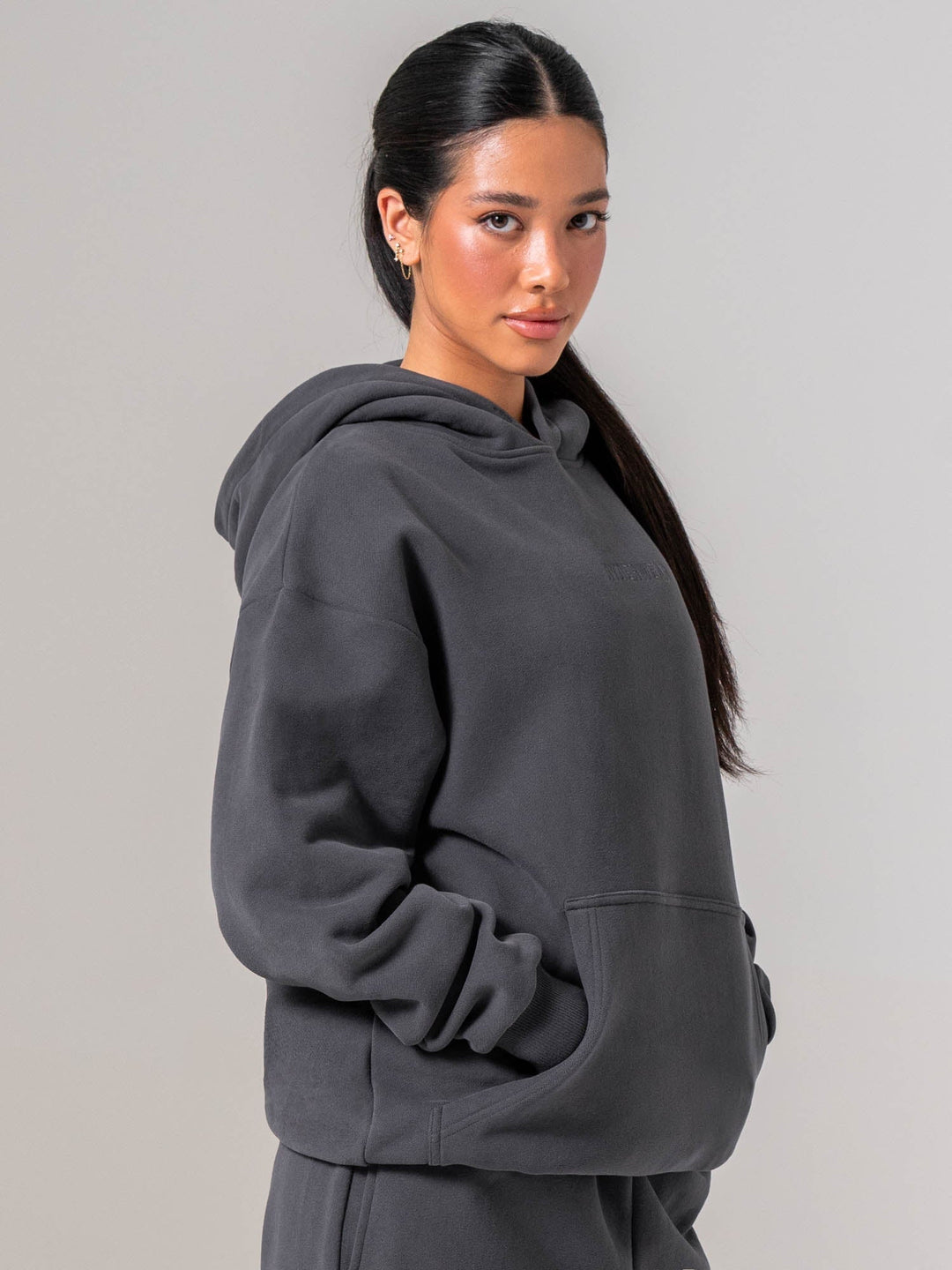 Plush Hoodie - Charcoal Clothing Ryderwear 
