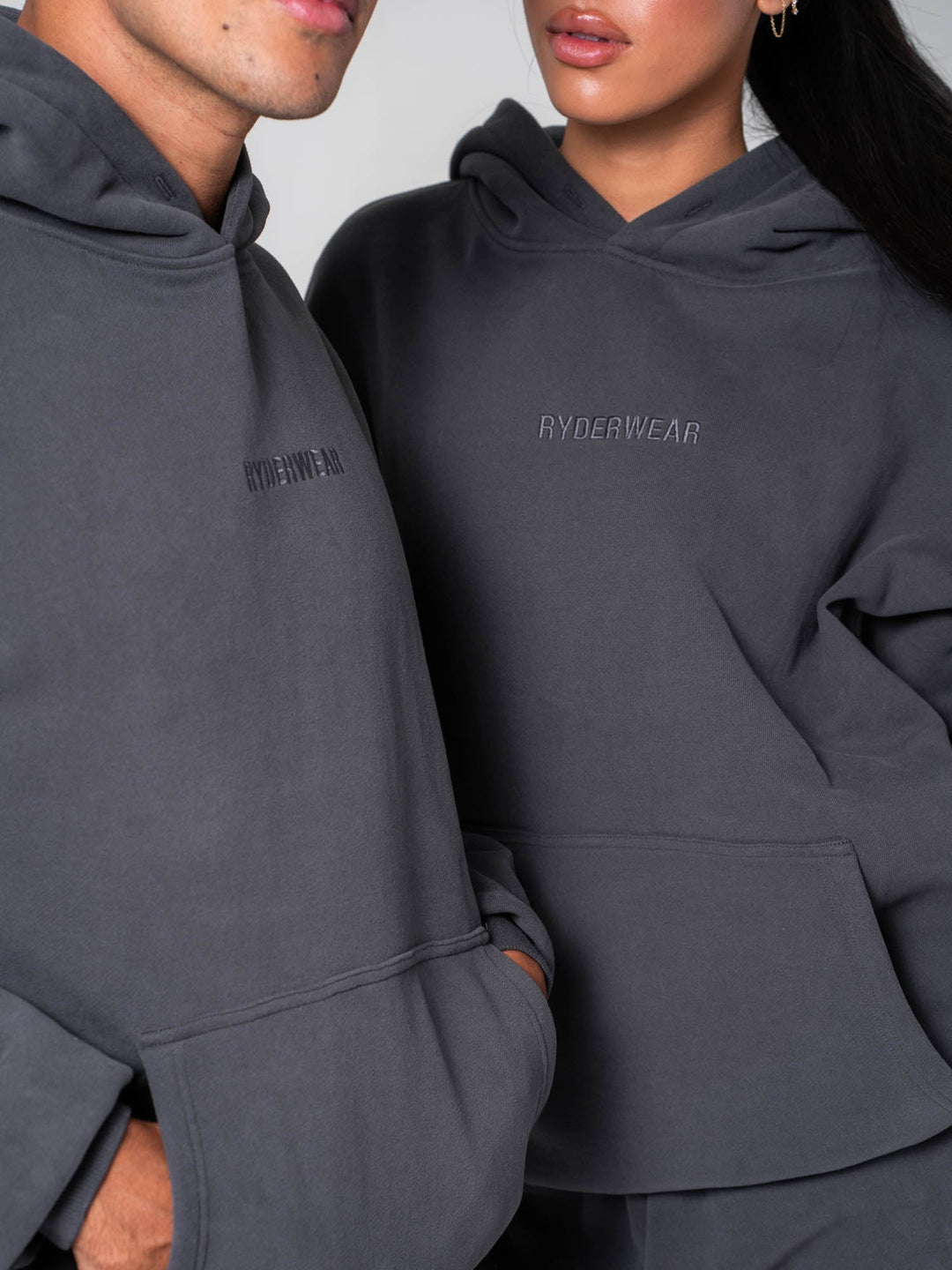 Plush Hoodie - Charcoal Clothing Ryderwear 