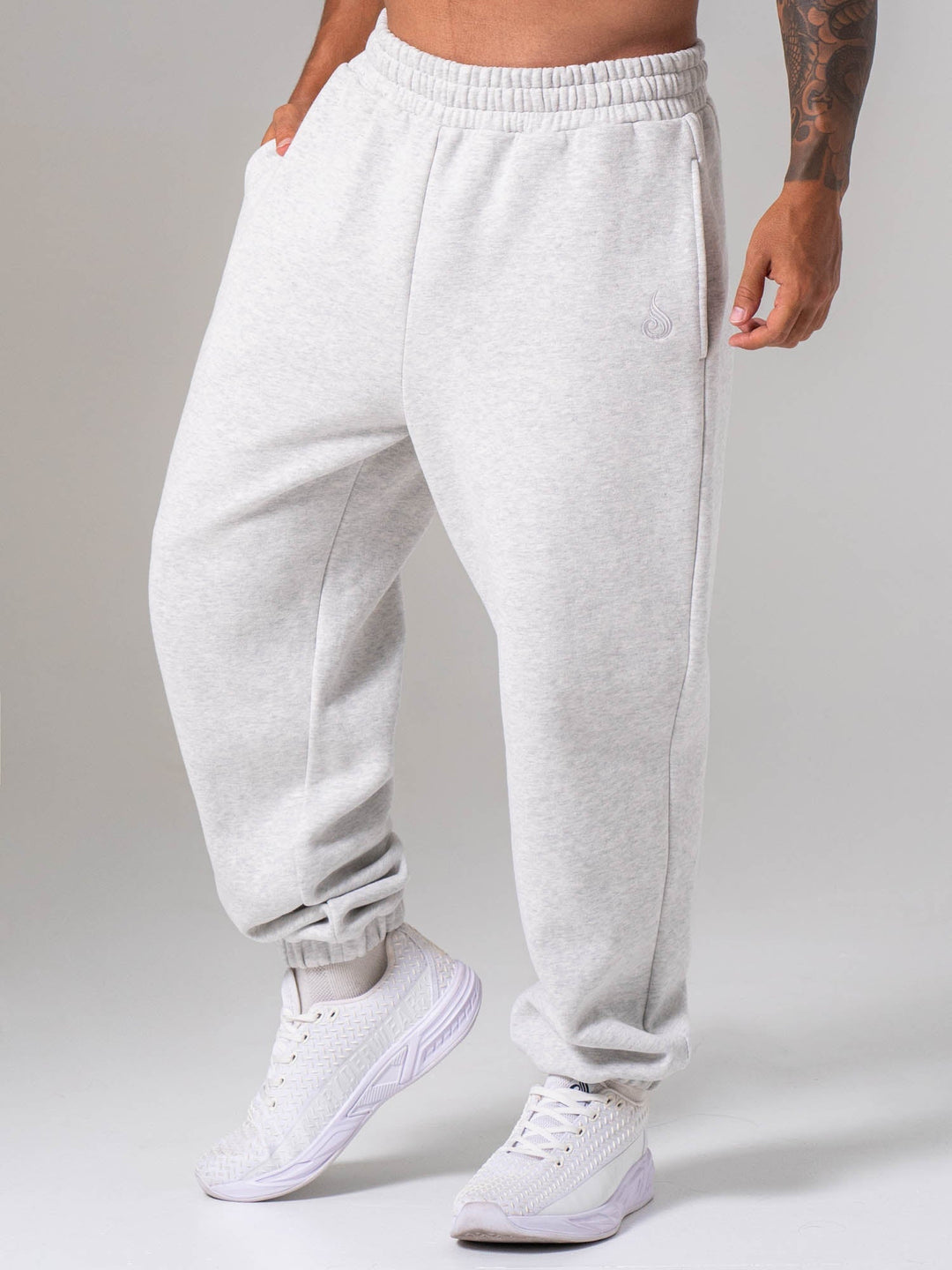 Plush Trackpant - Snow Marl Clothing Ryderwear 