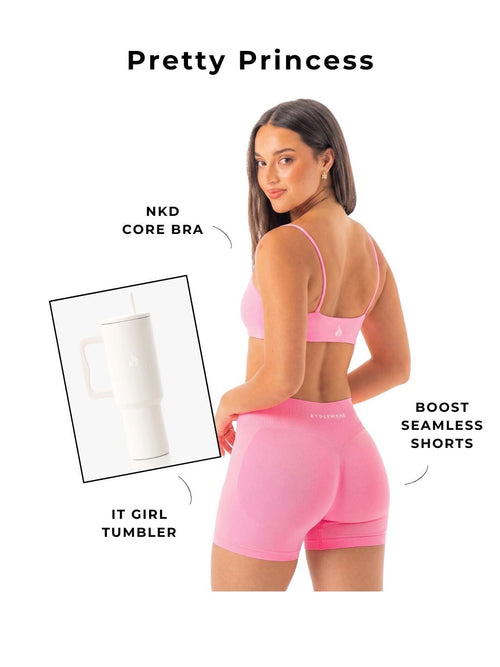 Pretty Princess Sports Bra • Shorts • Tumbler