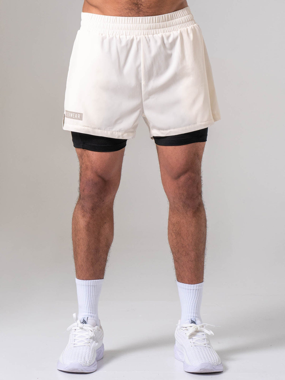 Pursuit 2 In 1 Training Shorts - Chalk Clothing Ryderwear 