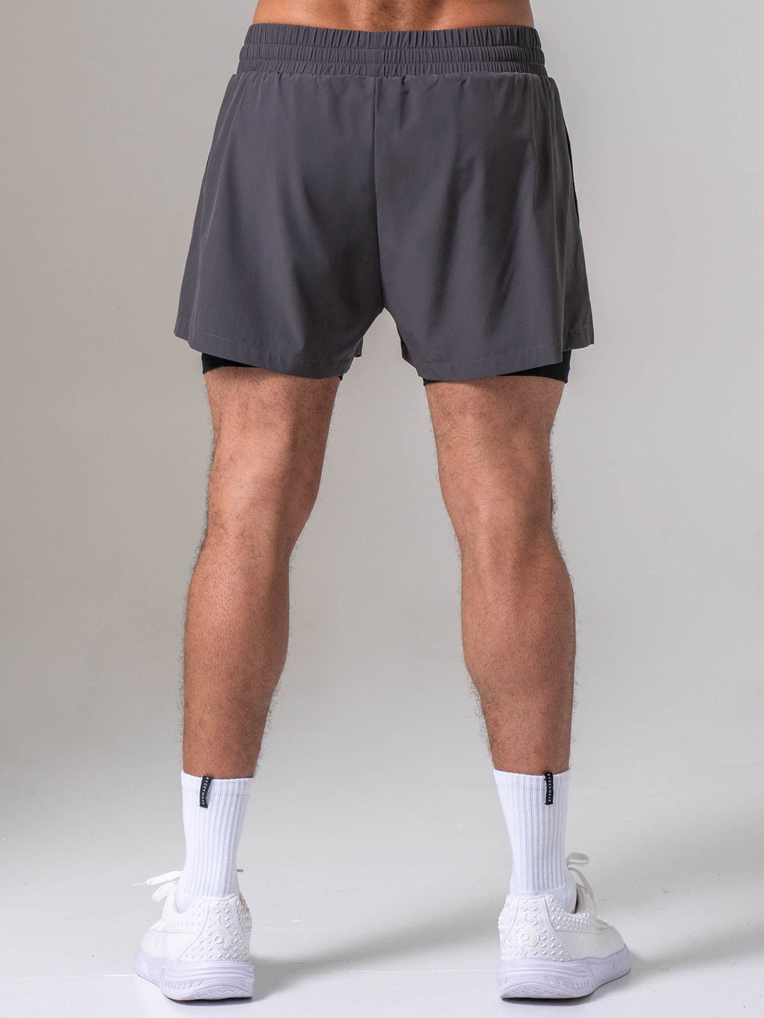 Pursuit 2 In 1 Training Shorts - Charcoal Clothing Ryderwear 