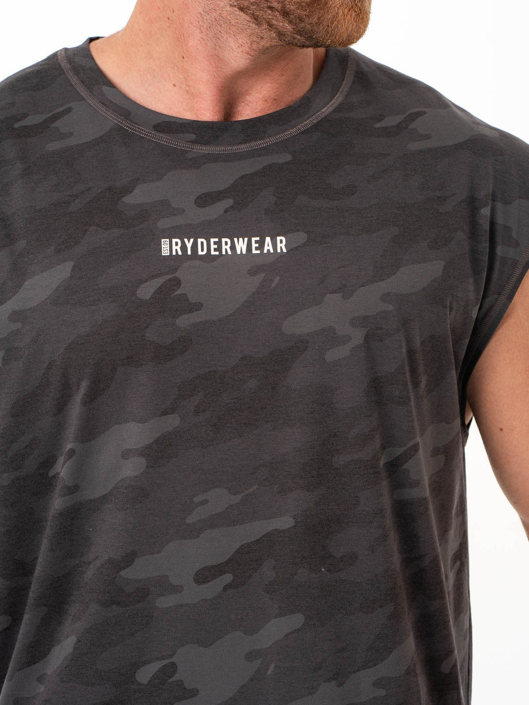 Pursuit Muscle Tank - Black Camo Clothing Ryderwear 