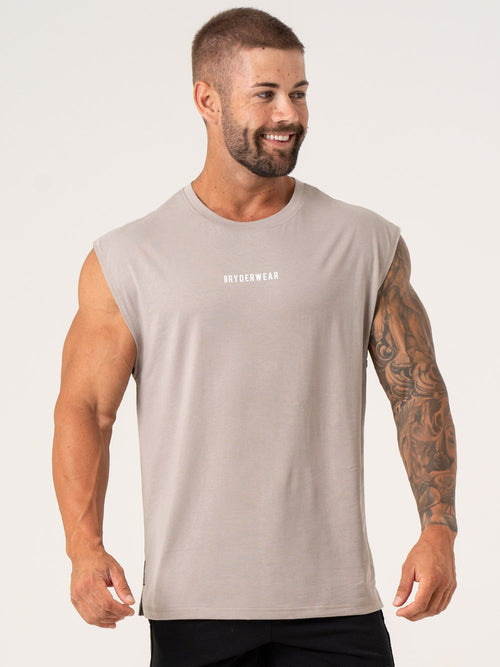 Pursuit Muscle Tank Taupe