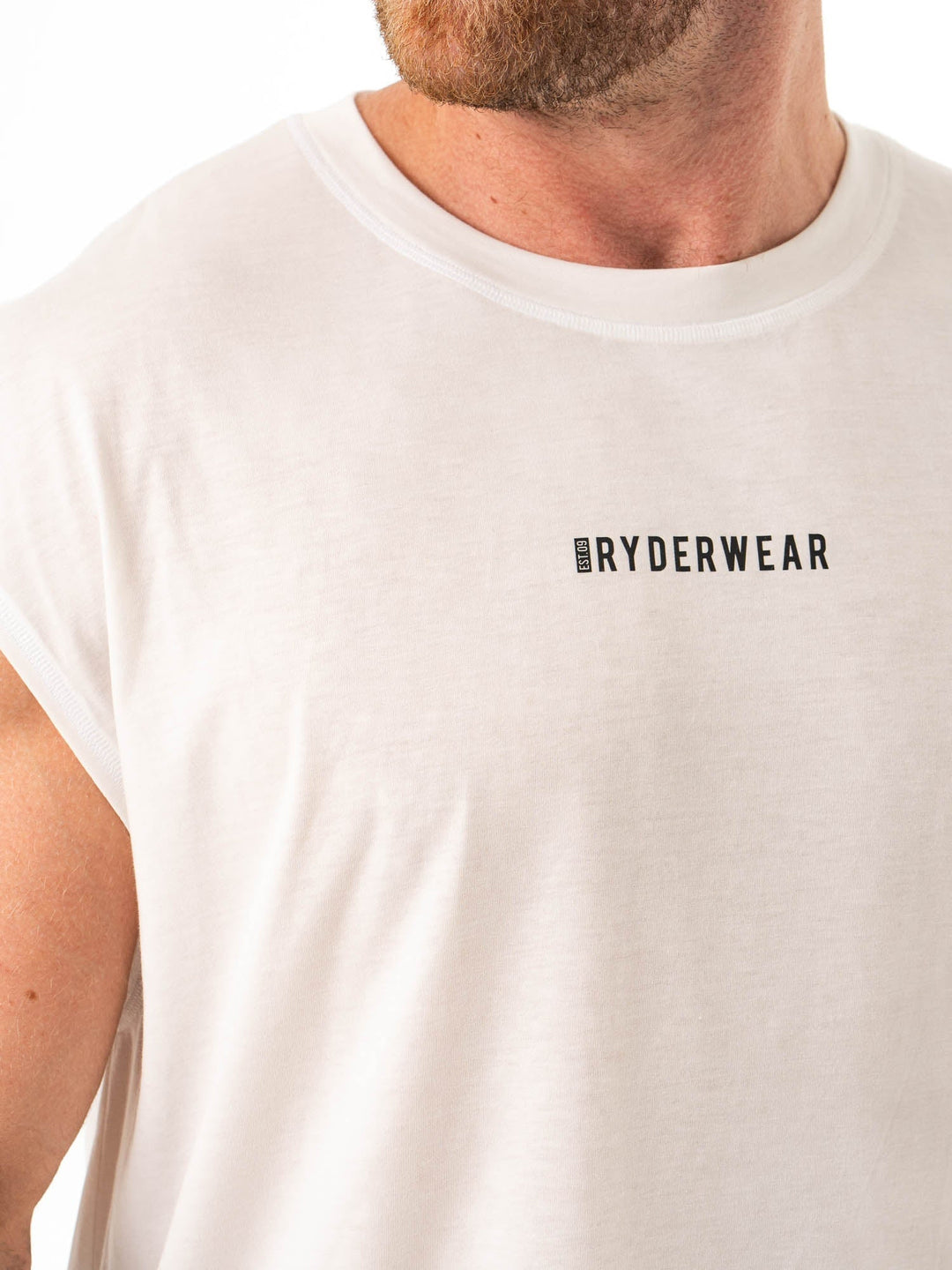 Pursuit Muscle Tank - White Clothing Ryderwear 