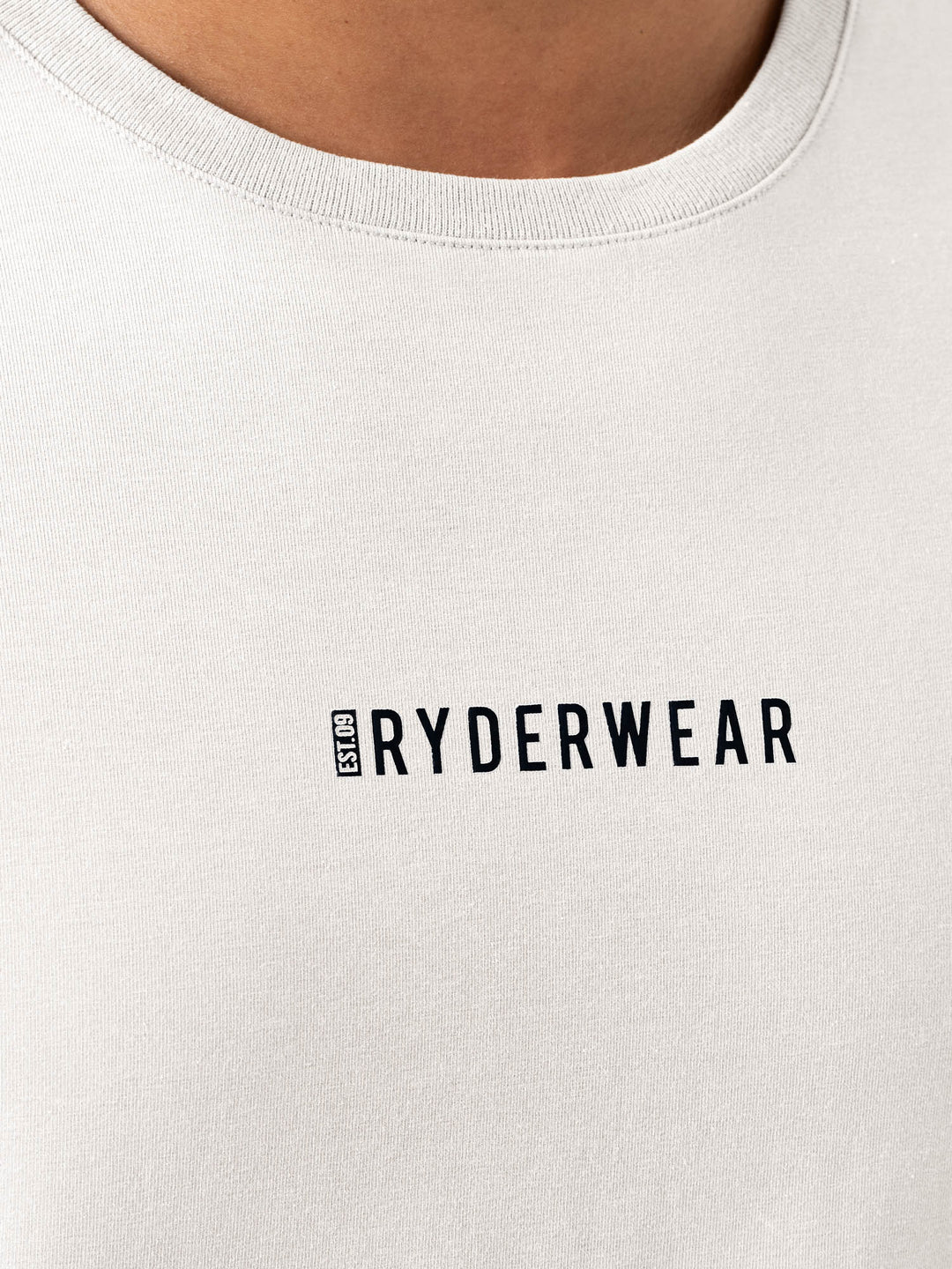 Pursuit Oversized Fleece T-Shirt - White Clothing Ryderwear 
