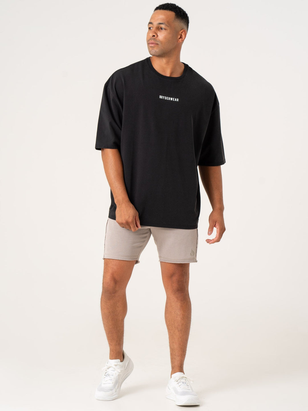 Pursuit Oversized T-Shirt - Black Stonewash Clothing Ryderwear 